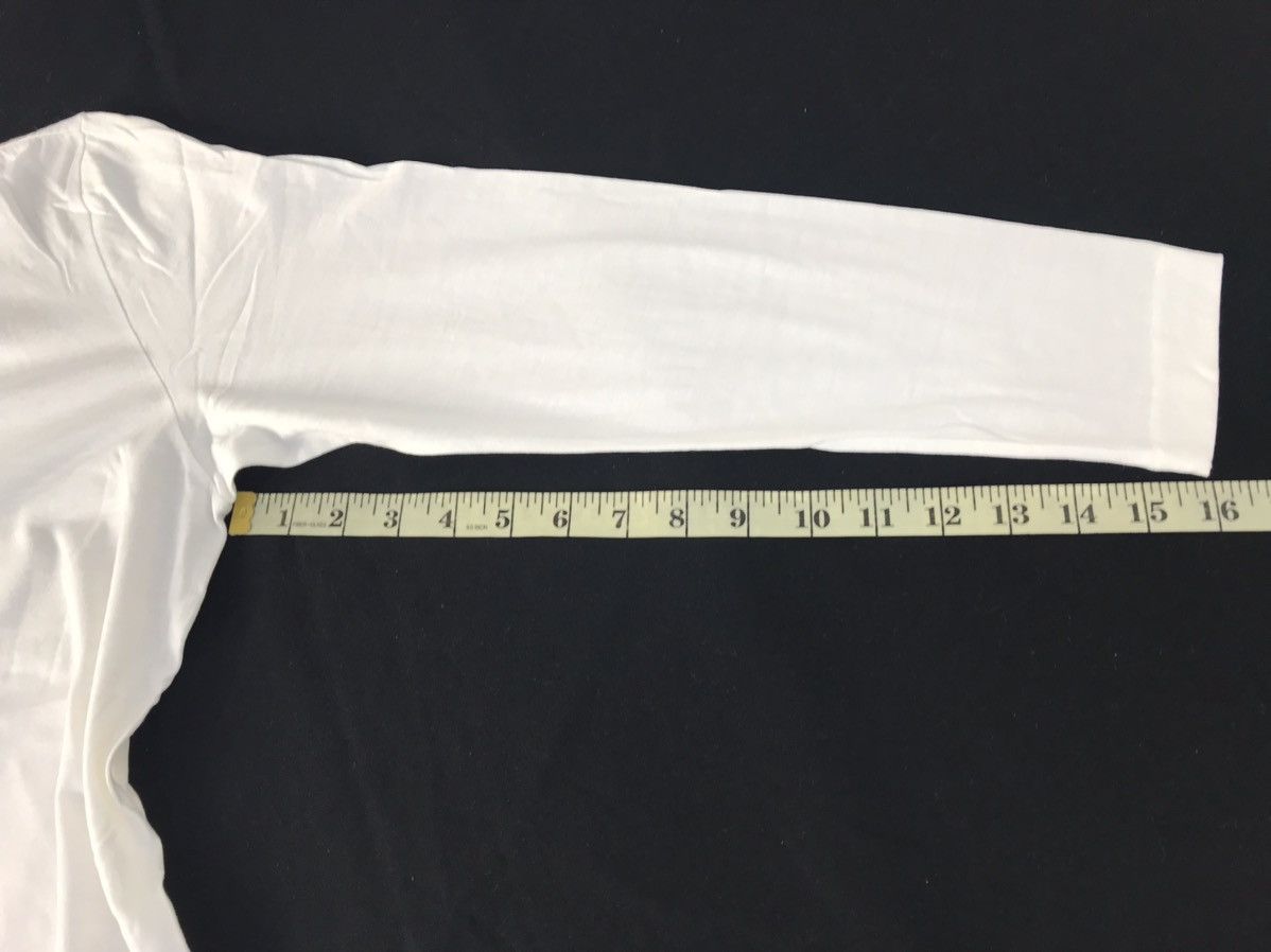 Designer 90s Yves Saint Laurent White Plain Inner Longsleeve Tee Size US M / EU 48-50 / 2 - 10 Thumbnail