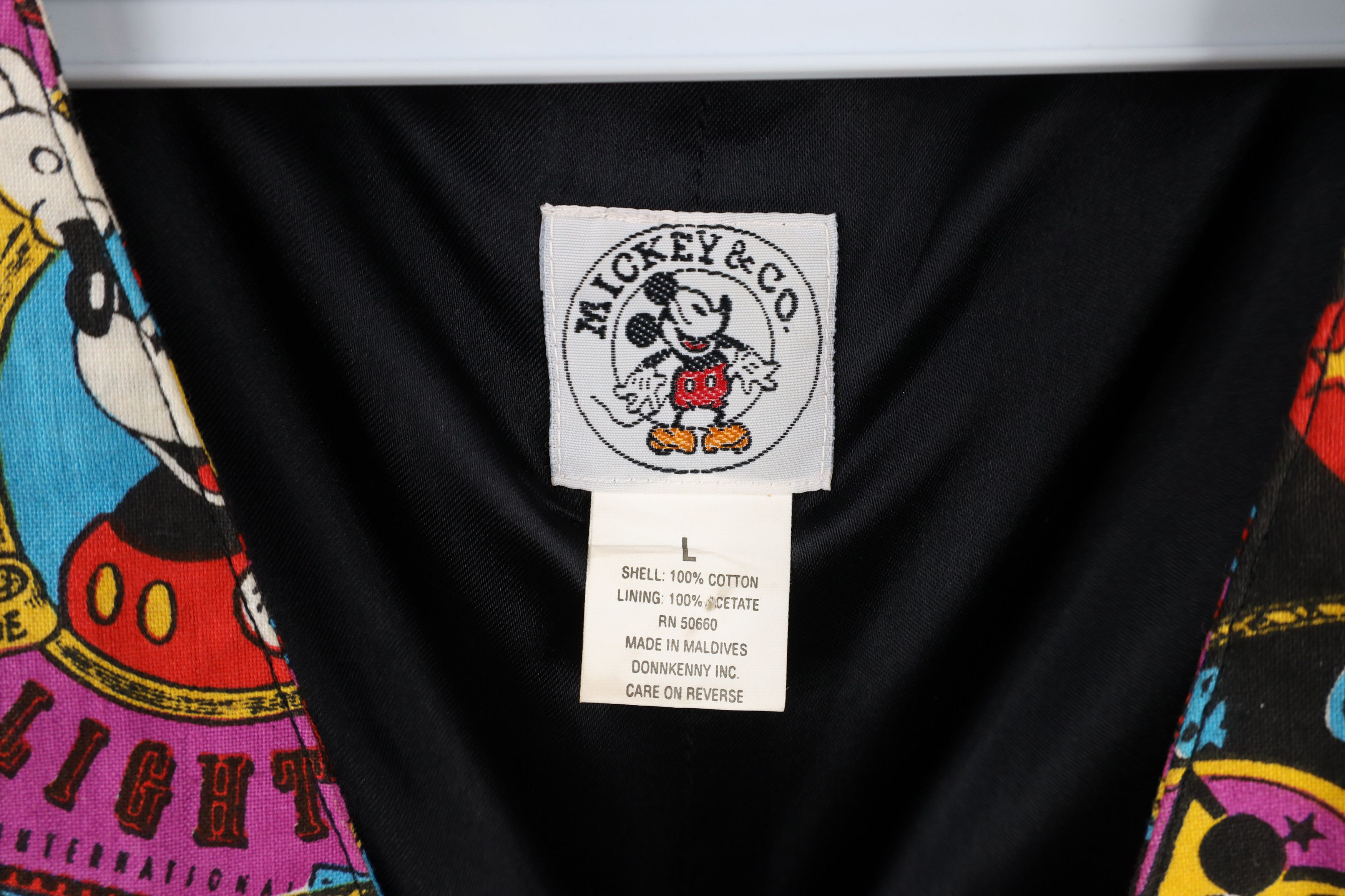 Disney × Vintage Vintage 90s Disney Mickey Mouse All Button Vest Jacket Size US L / EU 52-54 / 3 - 5 Thumbnail