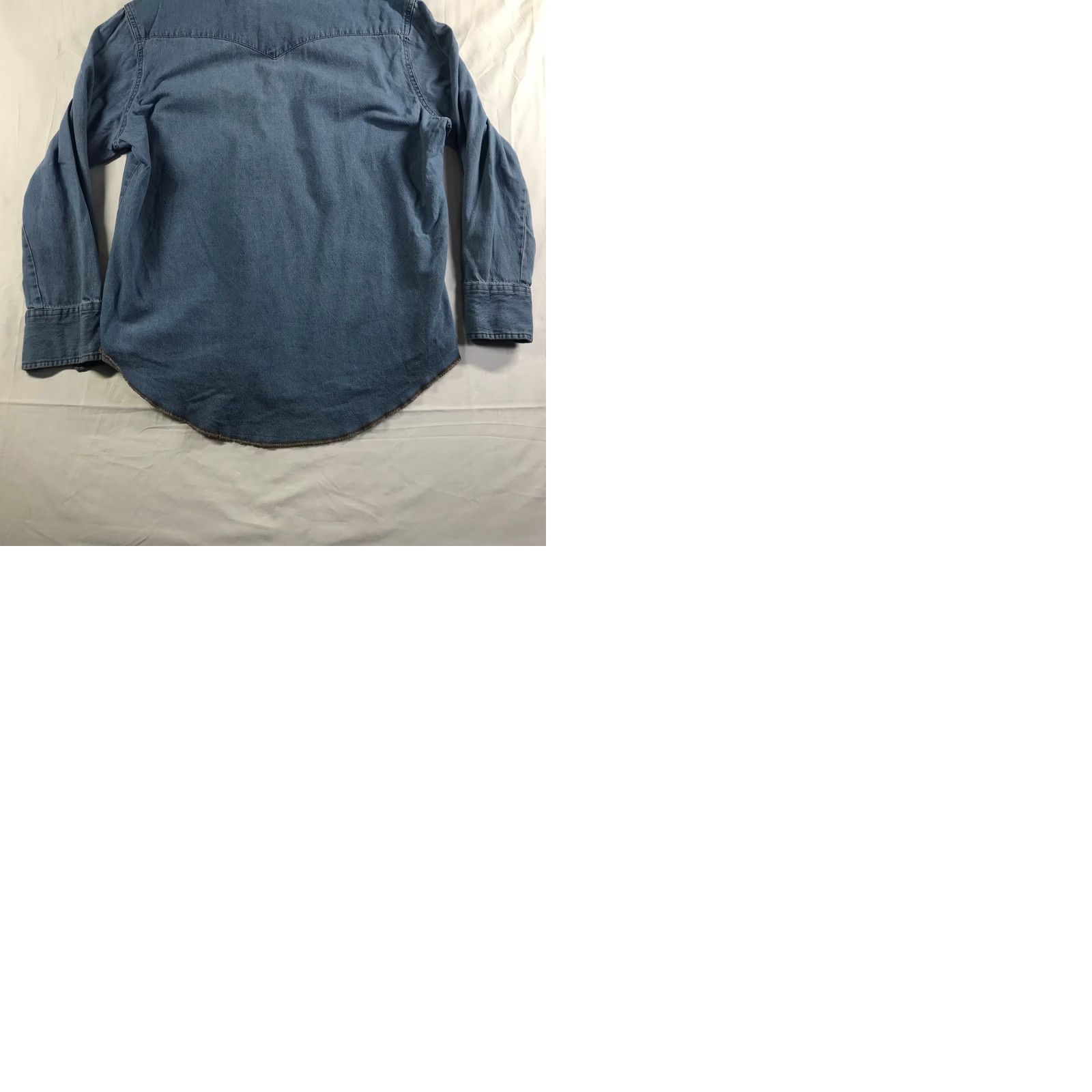 Wrangler Wrangler Denim Shirt Mens XL Light Wash Long Sleeve Cotton Western Snap MS7127D Size US XL / EU 56 / 4 - 9 Thumbnail