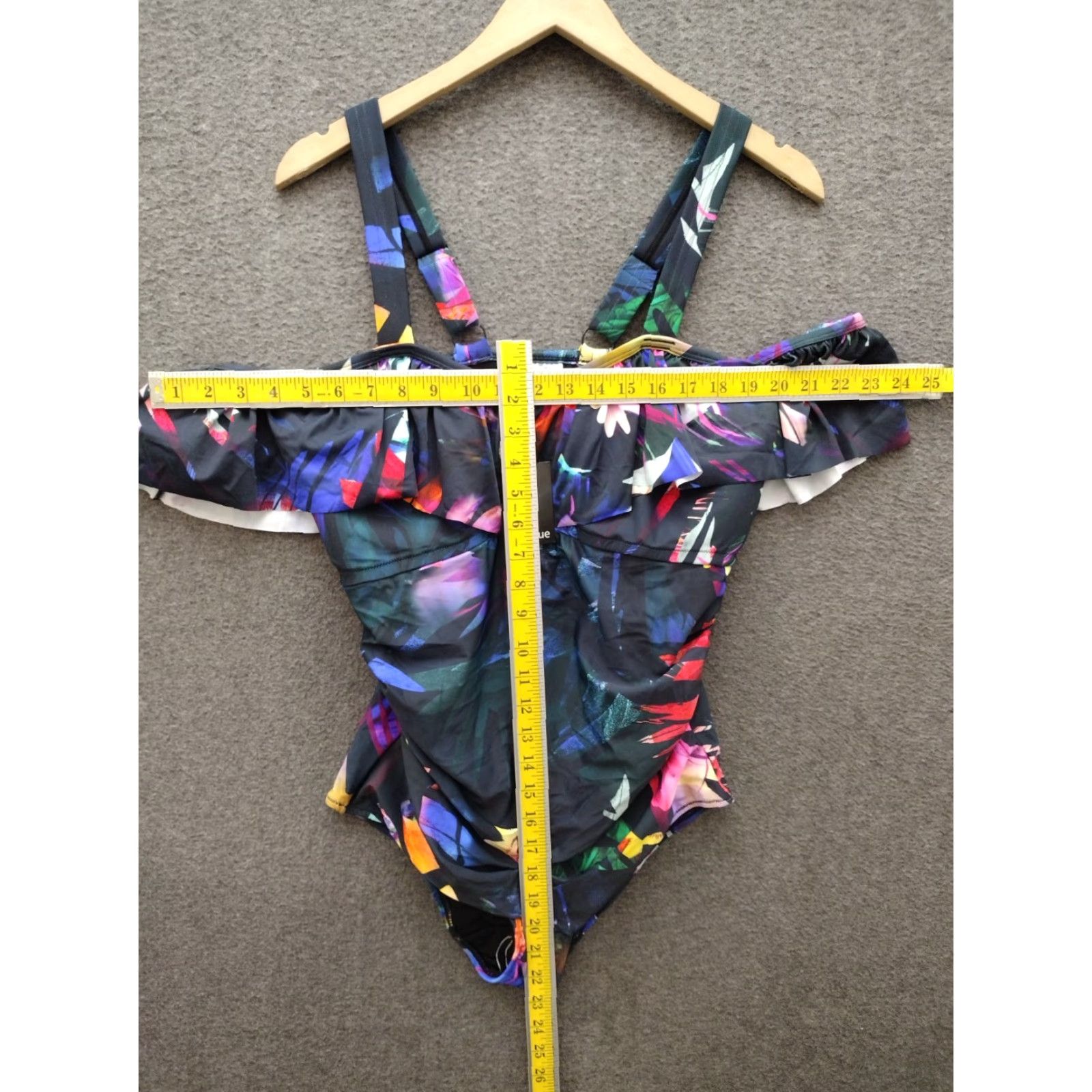 Avenue Avenue 14W Multicolor Jungle Paradise Ruffle One Piece Women's Swimsuit Beach Size ONE SIZE - 4 Thumbnail