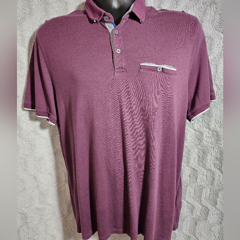 Ted Baker Ted Baker Mens Polo Shirt Purple 6 XL Size US XL / EU 56 / 4 - 2 Thumbnail
