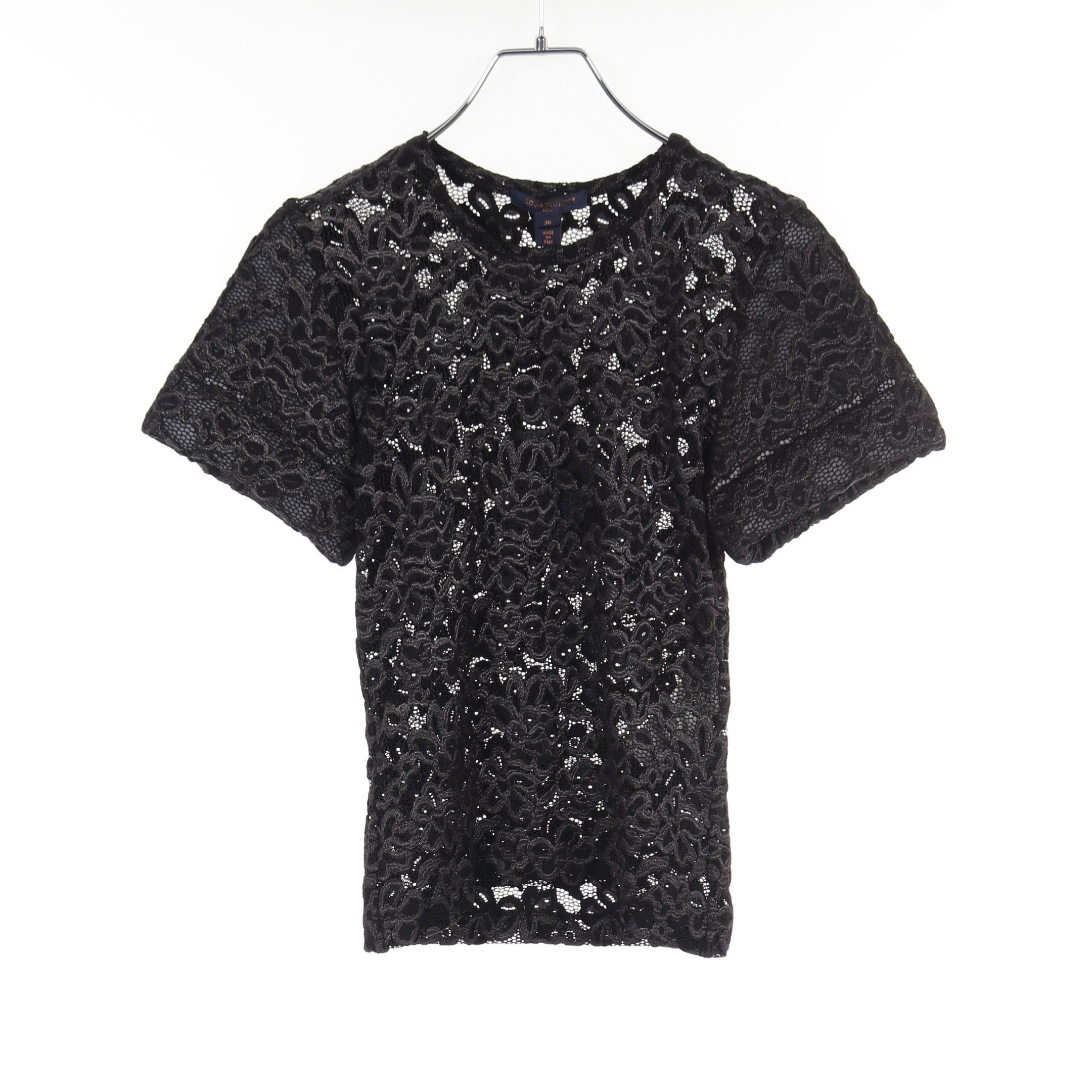 Louis Vuitton Louis Vuitton Cut And Sew Floral Lace Nylon Black Size ONE SIZE - 1 Thumbnail