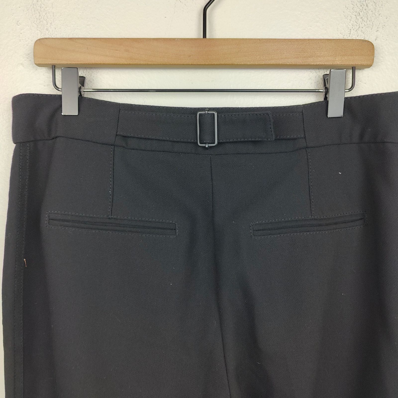 ME+EM Me + Em Trouser Pants Womens 10 Black Pinstripe Relaxed Size 32" / US 10 / IT 46 - 6 Thumbnail