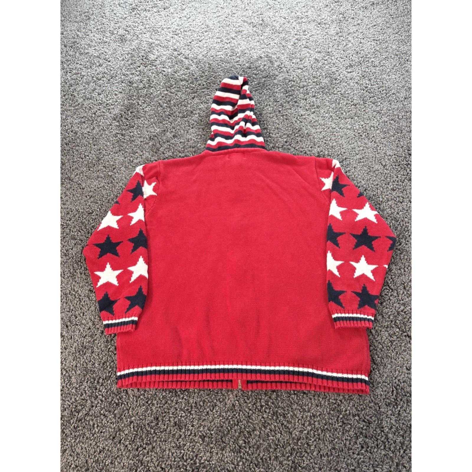 Quacker Factory VINTAGE Quacker Factory Hoodie Womens L USA American Flag Red Stripes 90s Size L / US 10 / IT 46 - 5 Thumbnail