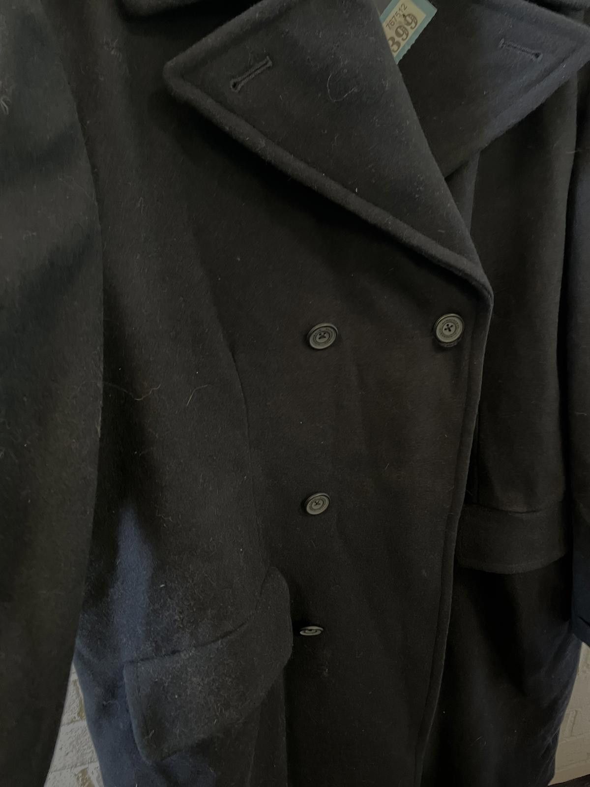 Designer Schott NYC Classic Navy Wool Men's Pea Coat Size US L / EU 52-54 / 3 - 2 Thumbnail