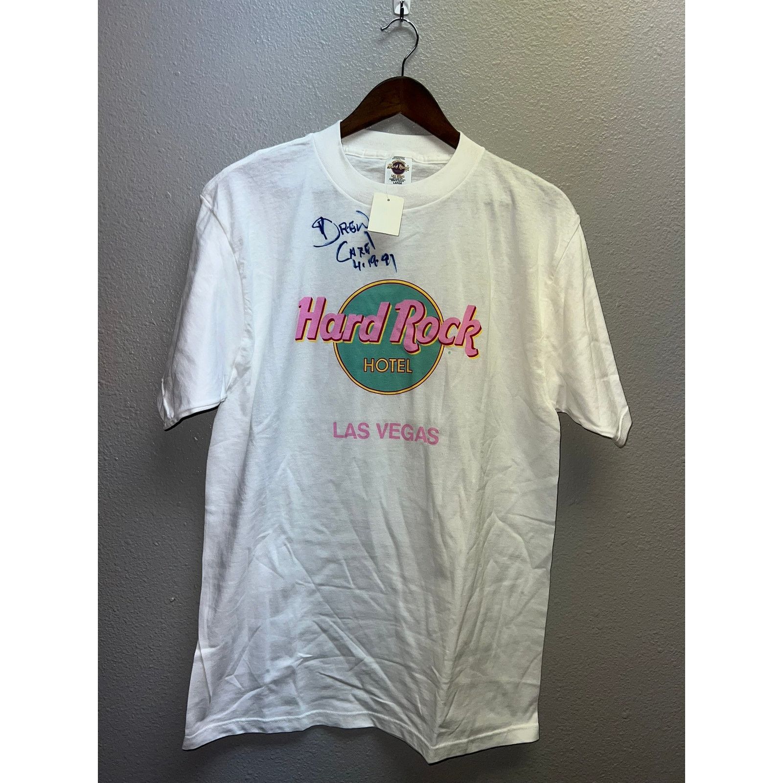 Hard Rock Cafe Vintage Hard Rock Hotel Shirt Las Vegas White Tee Large NWT Size US L / EU 52-54 / 3 - 1 Thumbnail