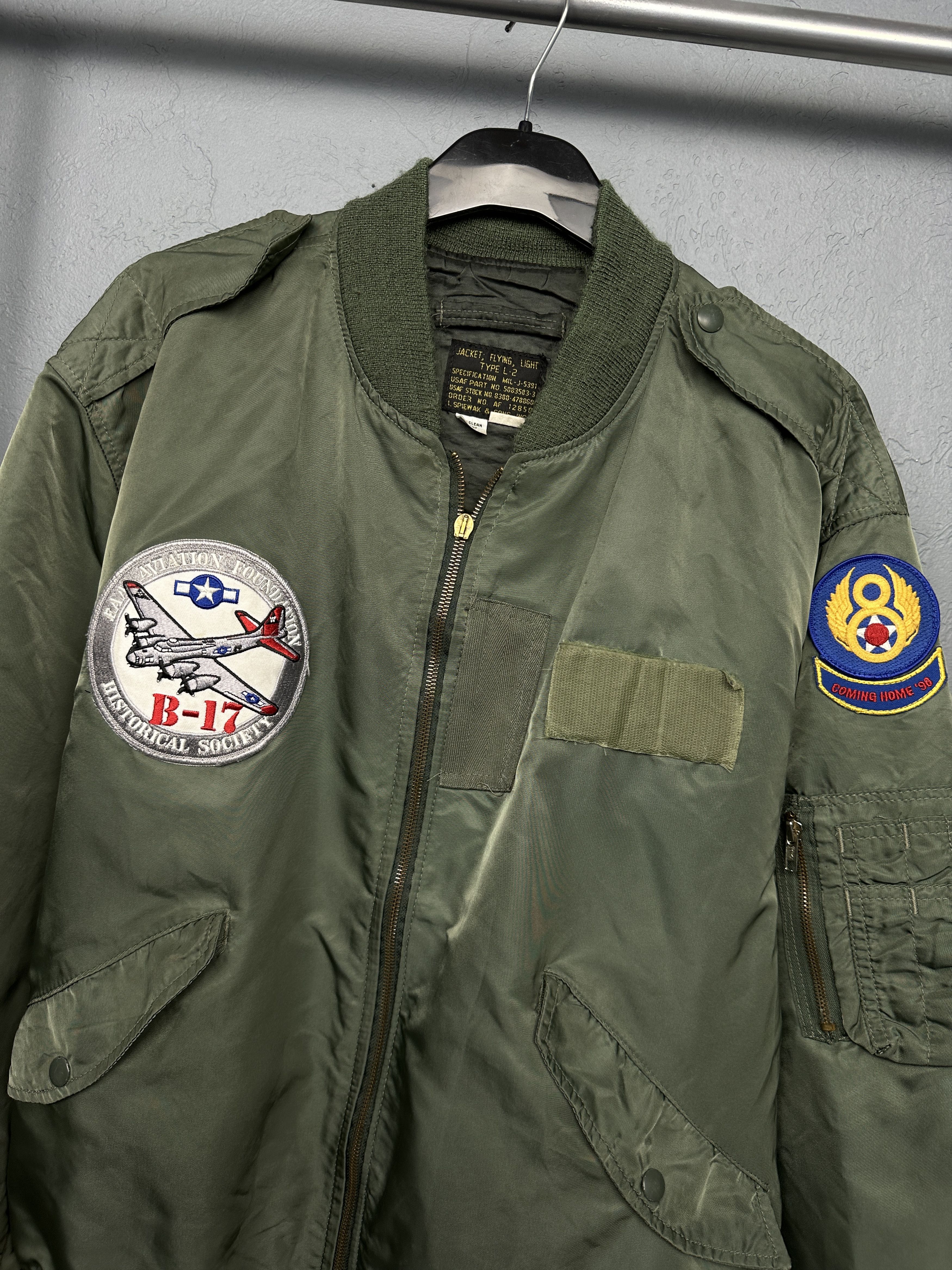 Vintage B-17 Aluminum Overcast MA-1 Flight Bomber Jacket Size US XXL / EU 58 / 5 - 2 Thumbnail