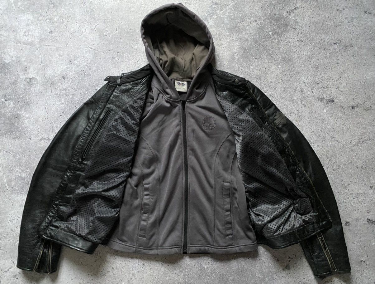 Harley Davidson Harley Davidson Willie G Skull Leather Jacket Reflective Y2K Size M / US 6-8 / IT 42-44 - 12 Thumbnail