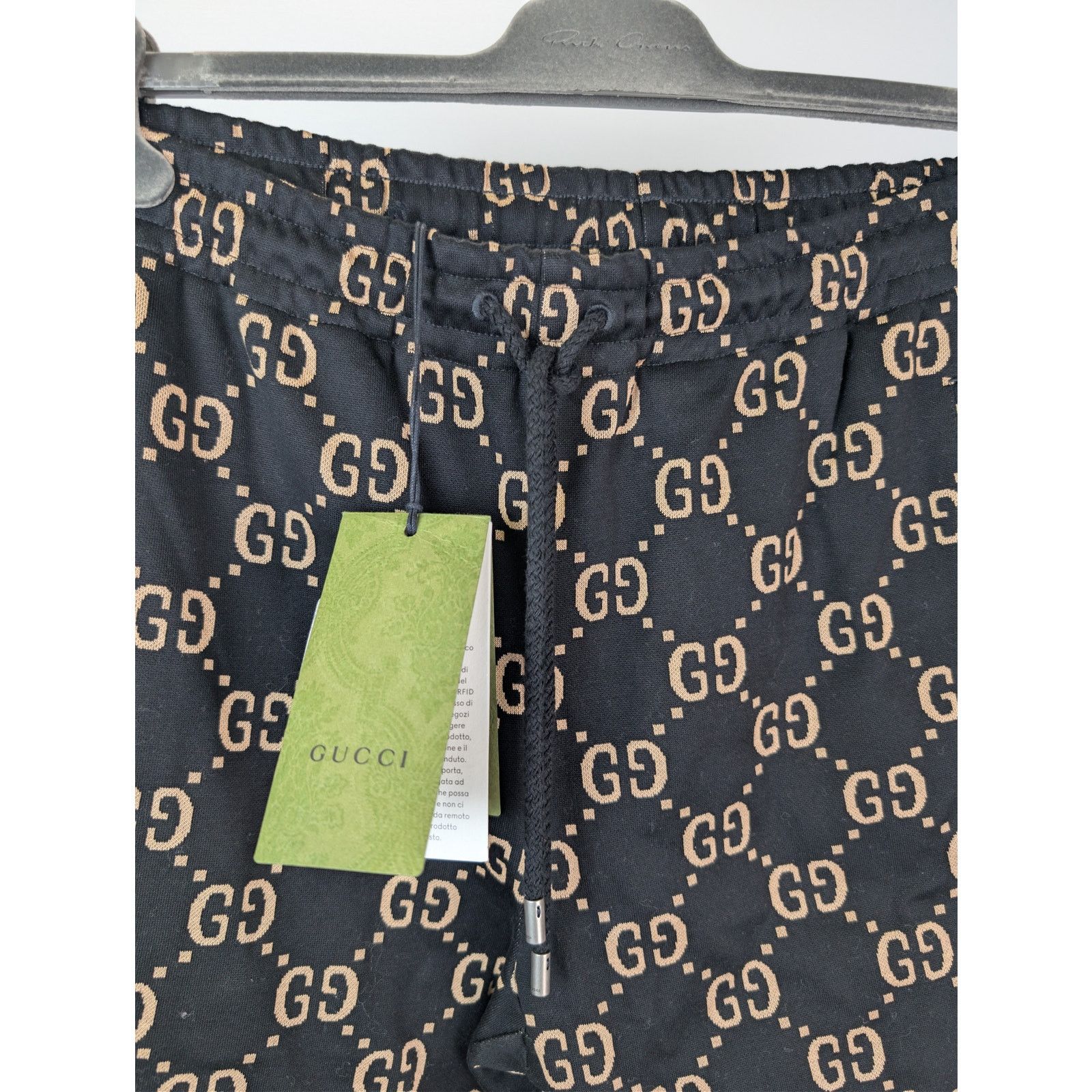 Gucci o1rshd1 Double G Jersey Jogging Pant in Black/Camel Size US 32 / EU 48 - 6 Thumbnail