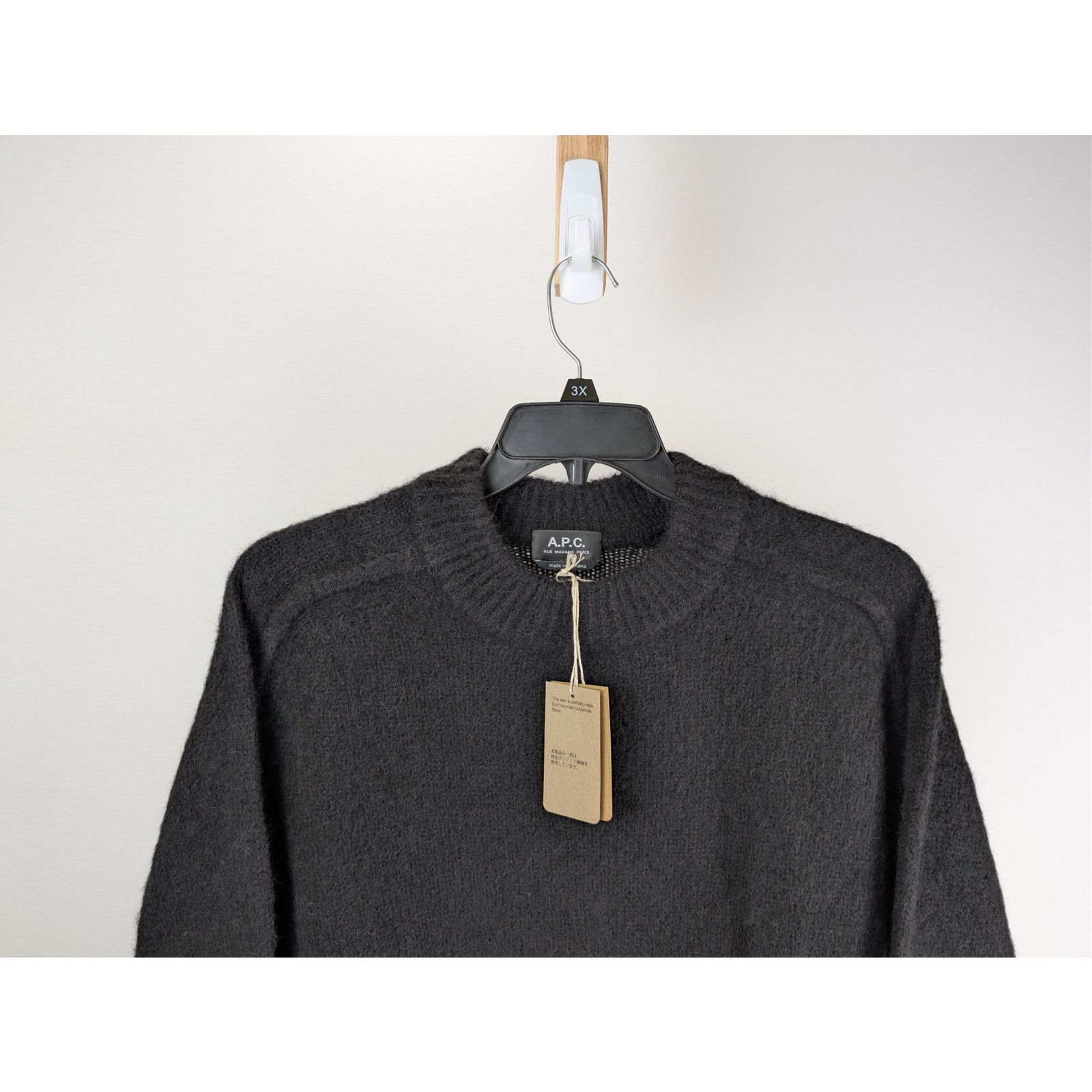 A.P.C. o1rshd1 Pull Tyler Crewneck Sweatshirt in Noir Size US M / EU 48-50 / 2 - 3 Thumbnail