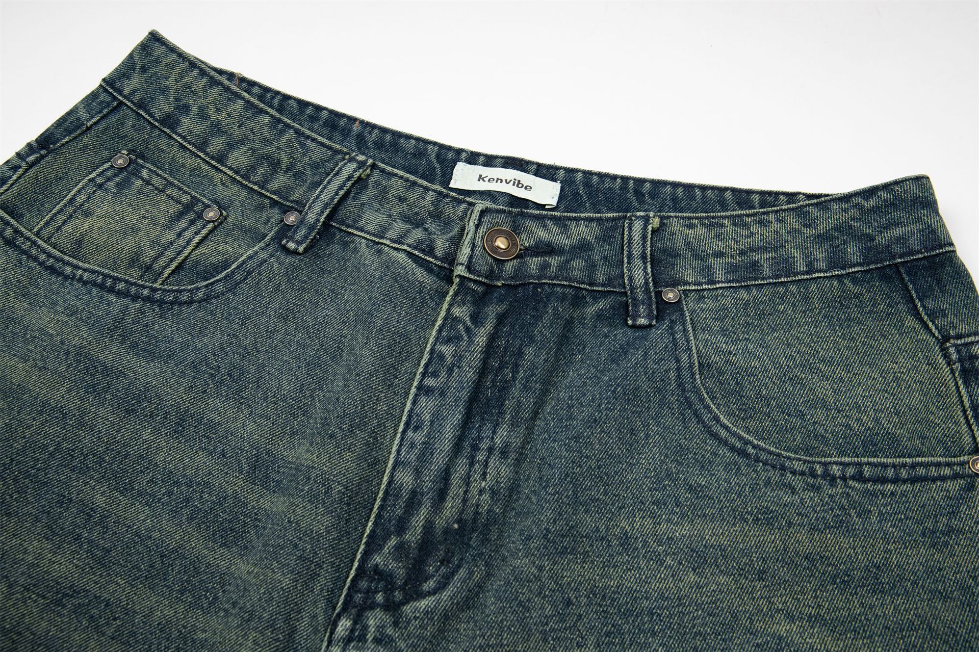 Japanese Brand Men's High-Street Washed & Distressed Versatile Jeans Size US 32 / EU 48 - 3 Thumbnail