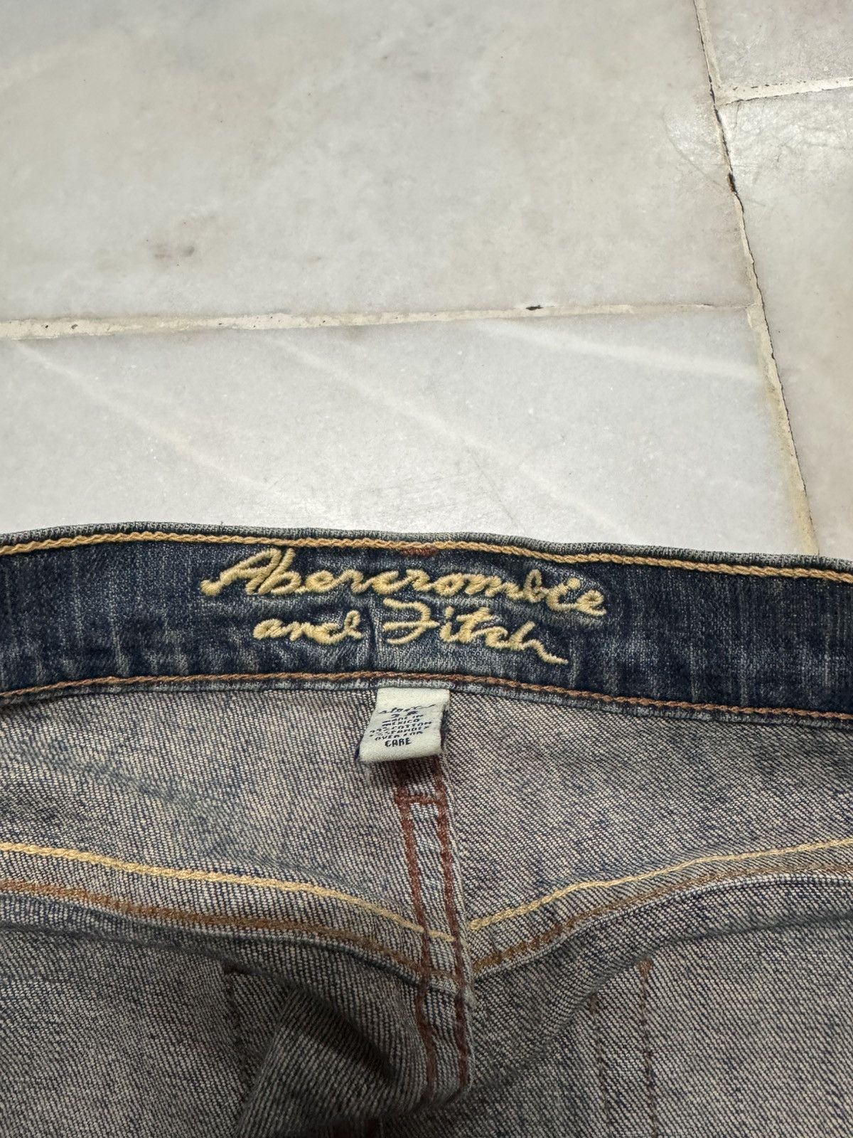 Japanese Brand VINTAGE 1990s BELL BOTTOM BOOTCUT ABERCROMBIE WHISKERS Size US 27 - 7 Thumbnail