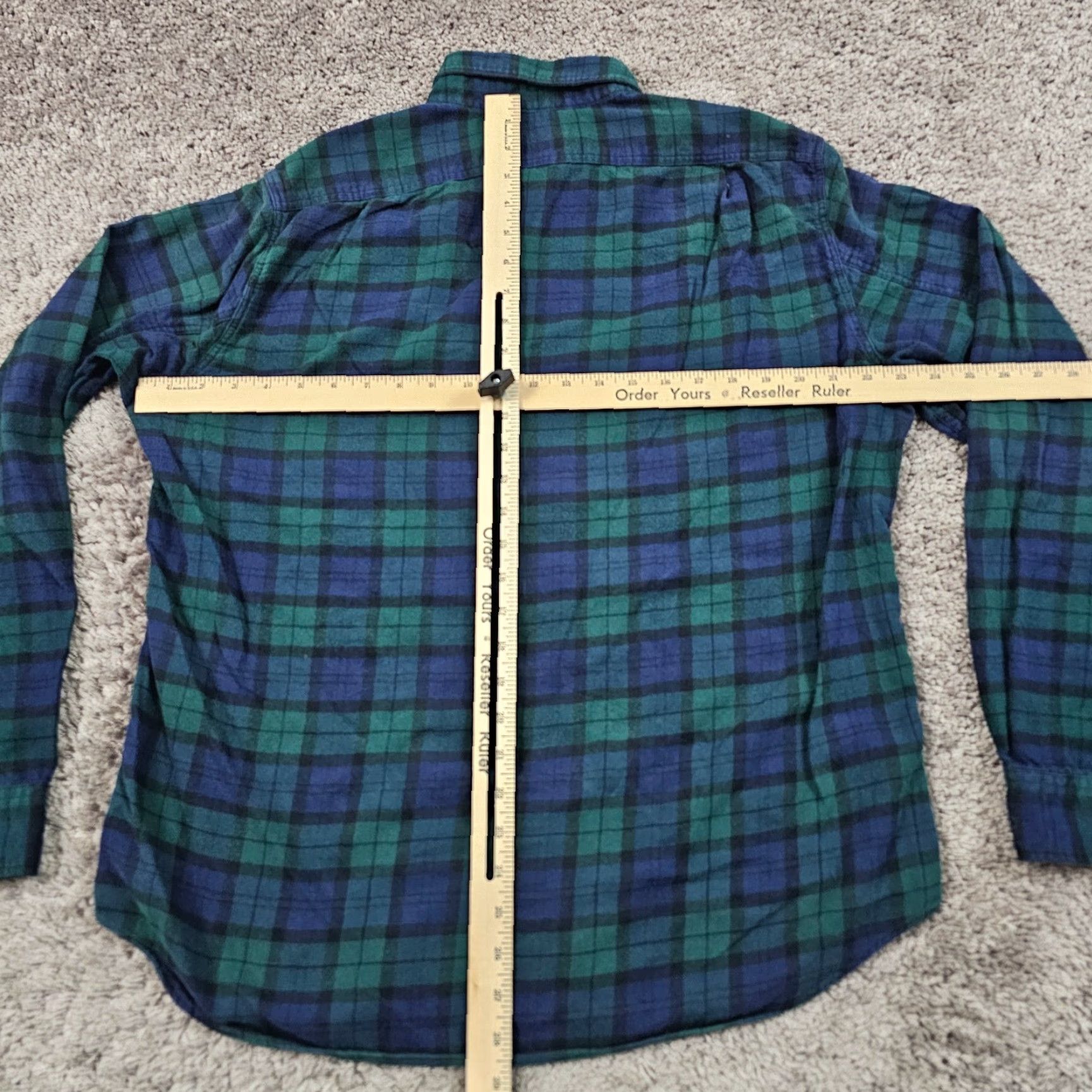 J.Crew J.CREW Slim Fit Flannel Shirt Mens Large Blue Green Blackwatch Plaid Button-Up Size US L / EU 52-54 / 3 - 7 Thumbnail
