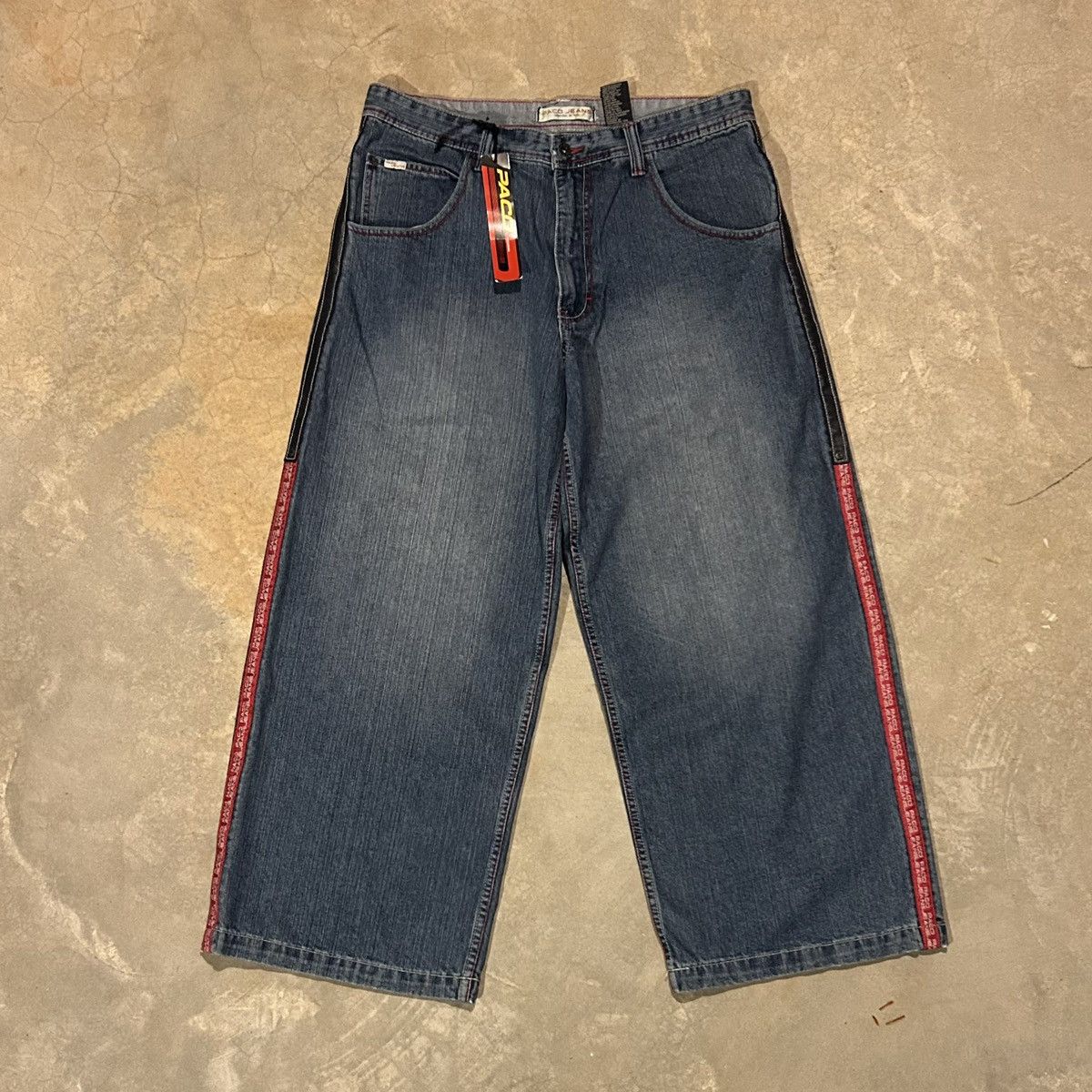 image of Jnco x Southpole Crazy Vintage Y2K Paco Jeans Baggy Wide Leg Jeans Skater NWT in Blue (Size 36)