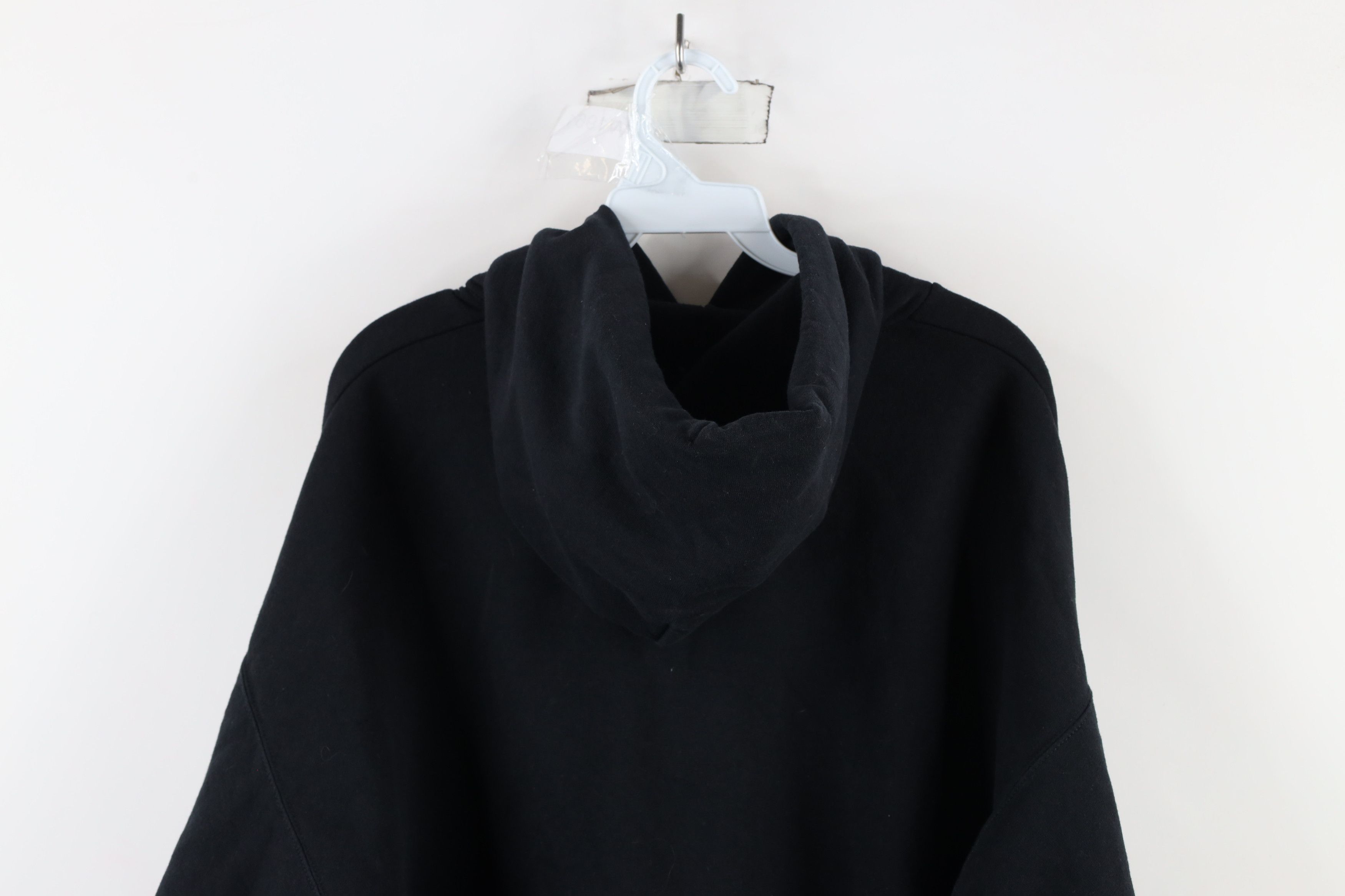Vintage Vintage 90s Streetwear Blank Hoodie Sweatshirt Black Size US XL / EU 56 / 4 - 11 Thumbnail