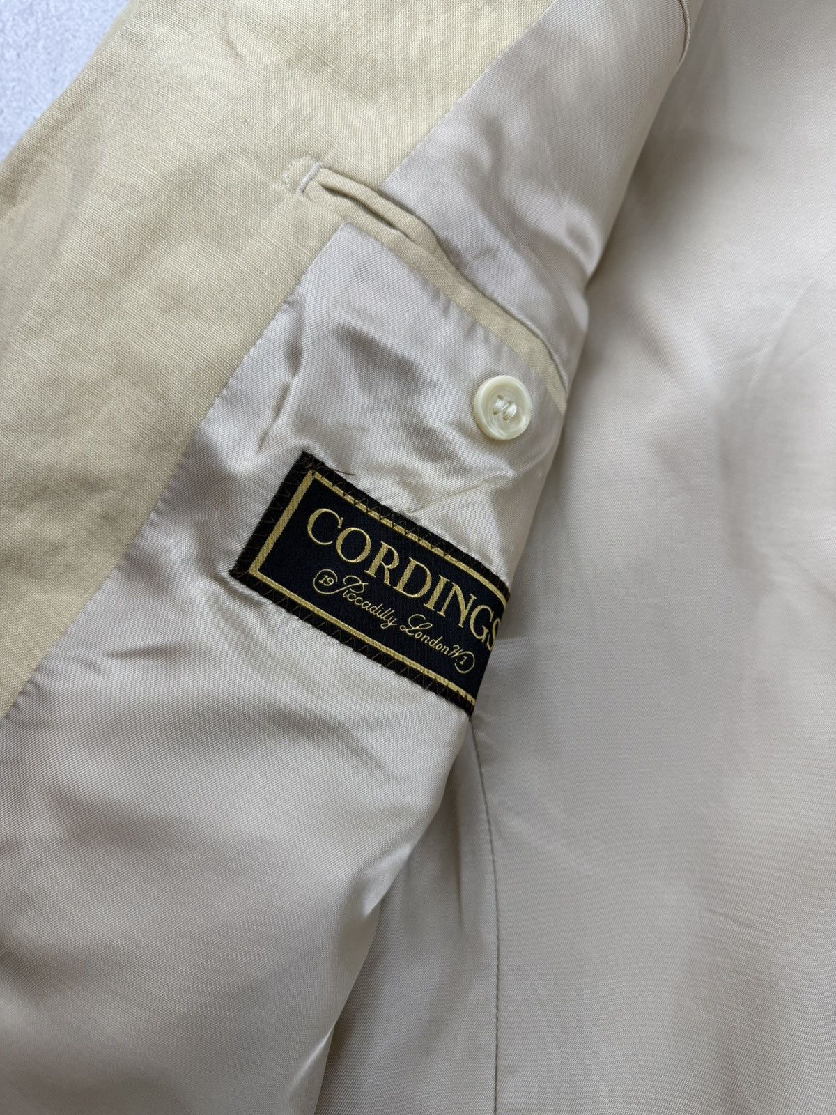 Other Cordings Piccadilly London Linen Blazer Cream Beige Size 40R Size 40R - 10 Thumbnail