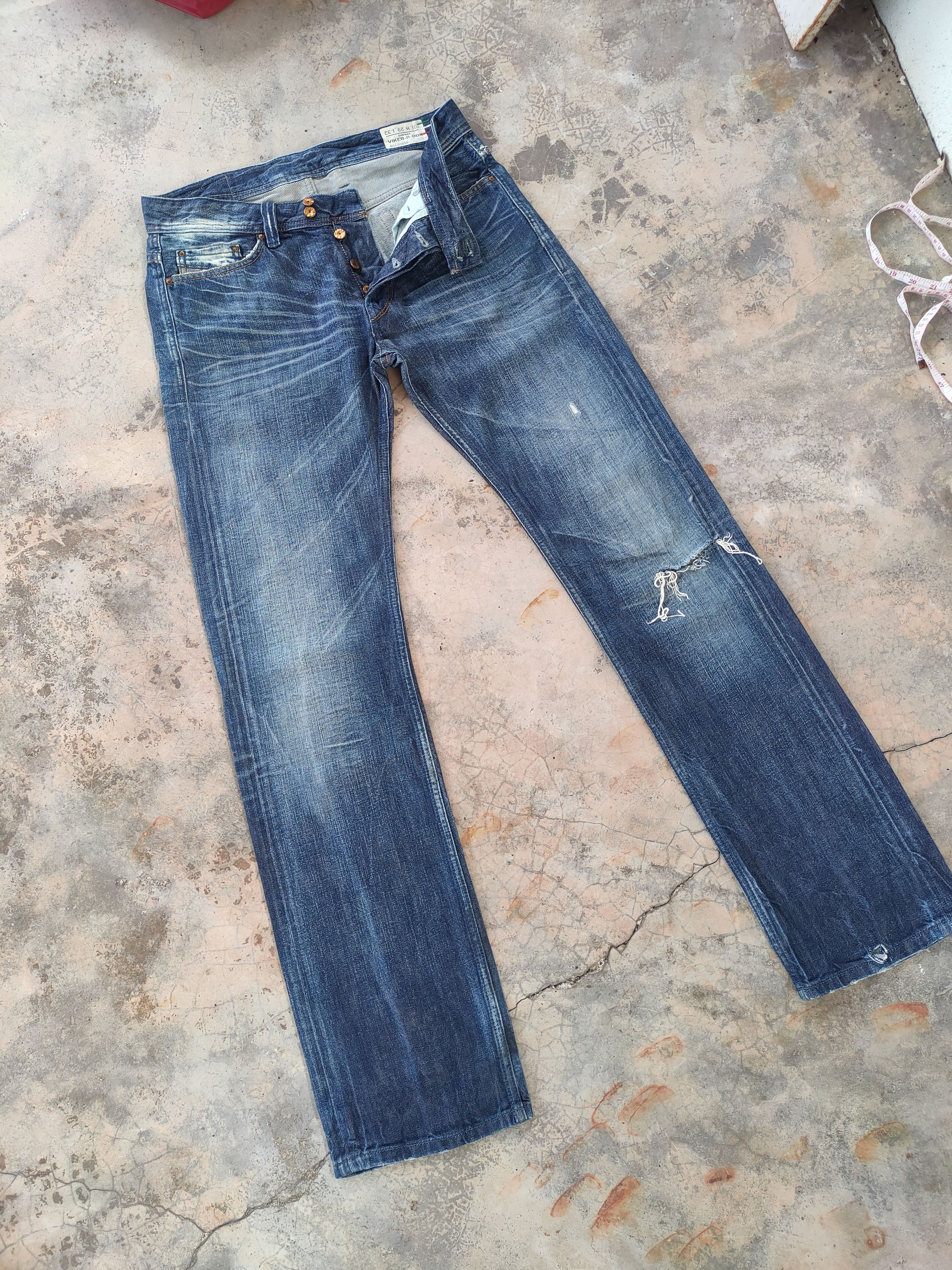 Diesel W31×34 VINTAGE DIESEL FADED RIPPED JEANS DENIM PANTS Size US 31 - 3 Thumbnail