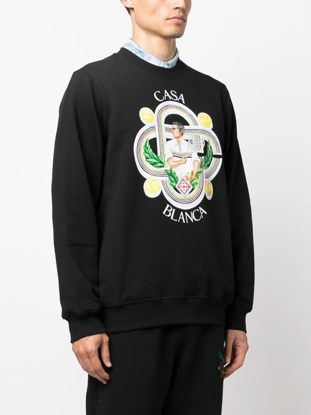 Casablanca o1y0626 Logo Sweatshirt in Black Size US L / EU 52-54 / 3 - 2 Thumbnail