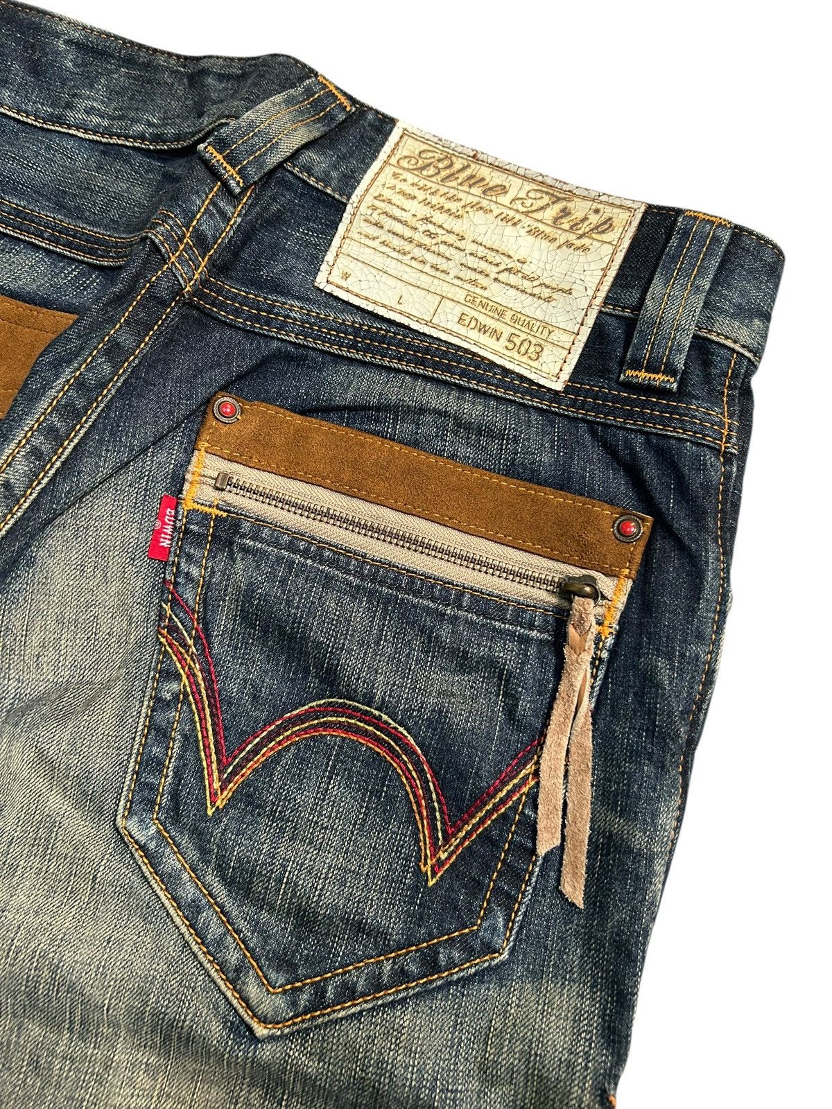 Japanese Brand × Kapital × Vintage Flare Edwin Bluetrip Japanese Style Denim Jeans Size US 29 - 9 Thumbnail