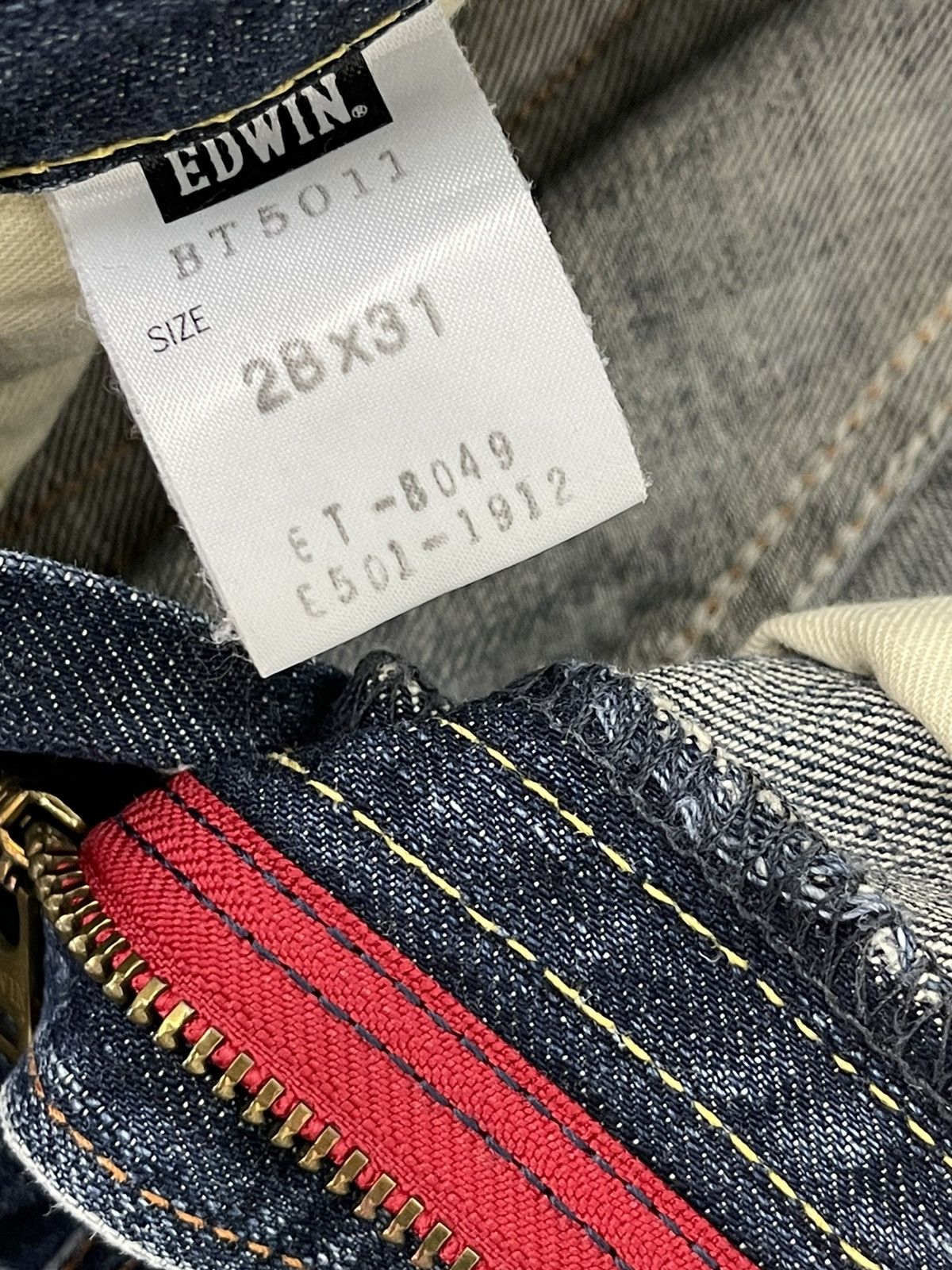 Edwin Distress Jeans Edwin Japan Thrash Regular Straight 7🟦3 Size US 30 / EU 46 - 20 Thumbnail
