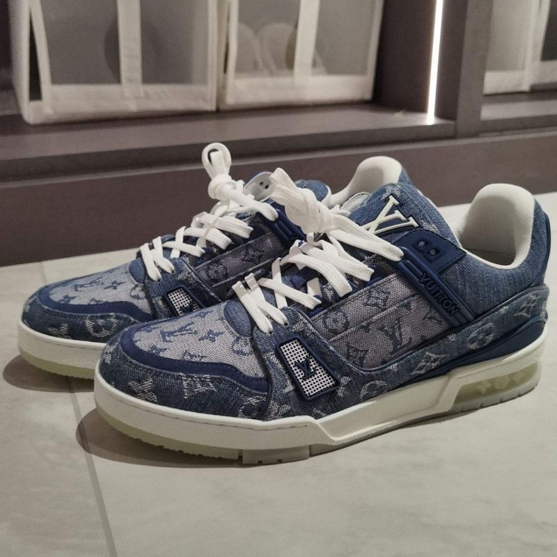 Louis Vuitton Trainer Blue Sneakers for Men -2508