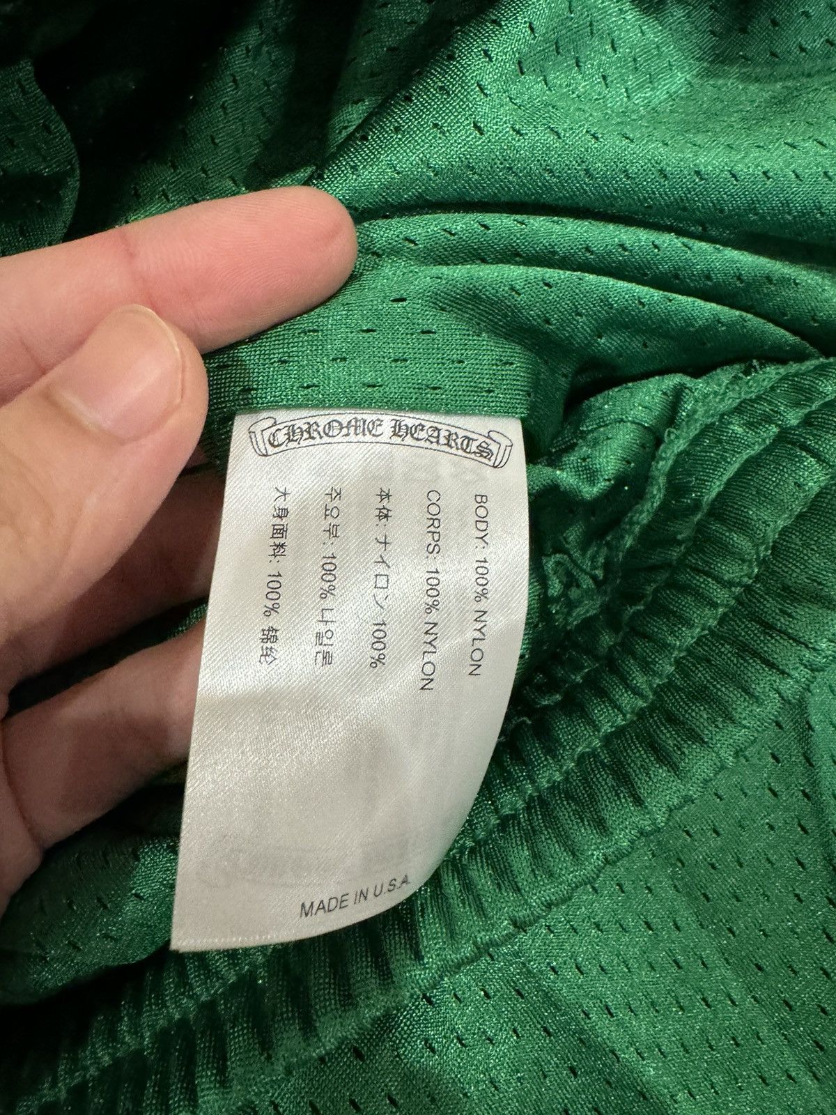 Chrome Hearts Green mesh shorts Size US 34 / EU 50 - 4 Thumbnail
