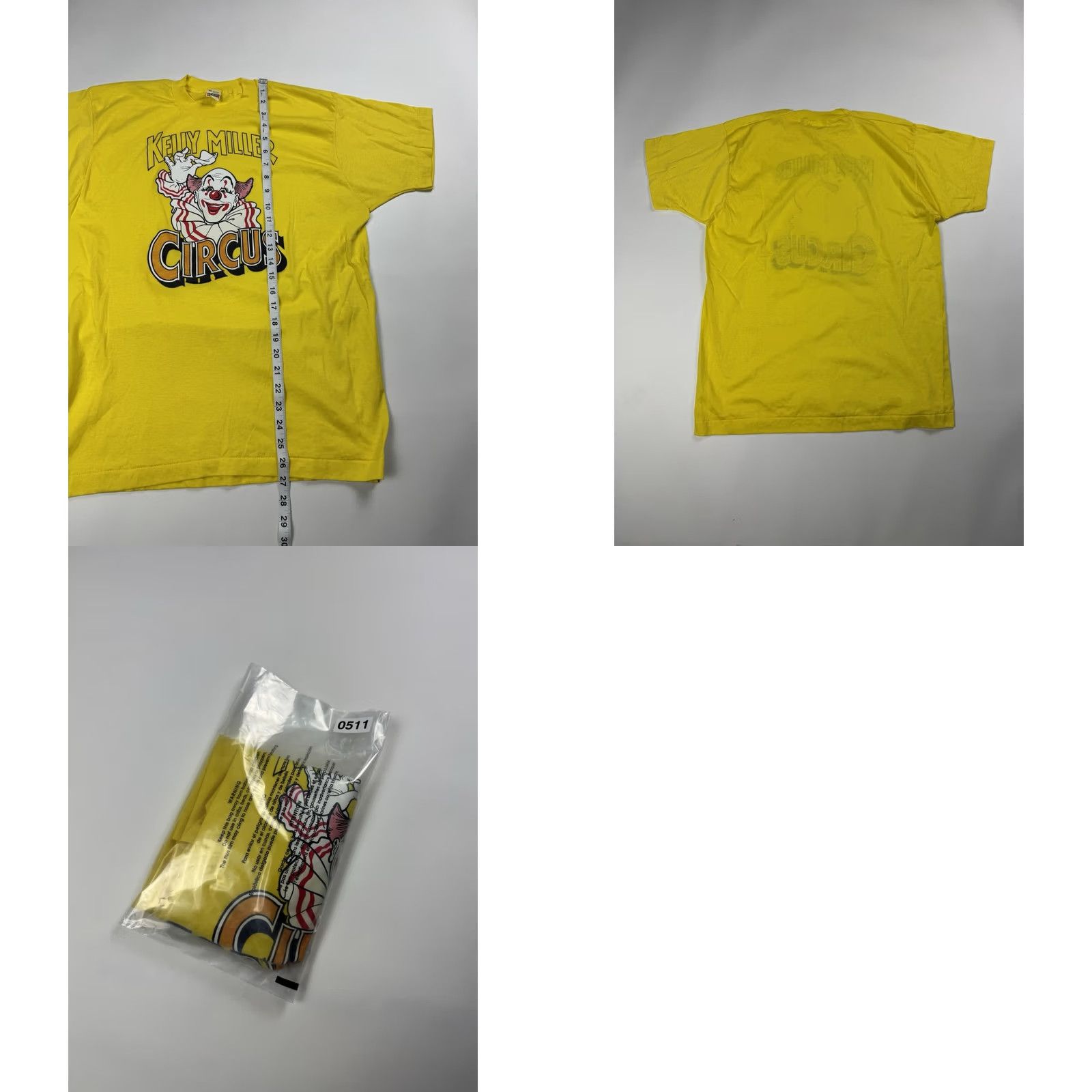 Vintage VINTAGE Screen Stars Clown T Shirt XL Yellow 80s Circus Kelly Miller NOS Mens Shirts Clown Theme 80s Vintage Size US XL / EU 56 / 4 - 8 Thumbnail