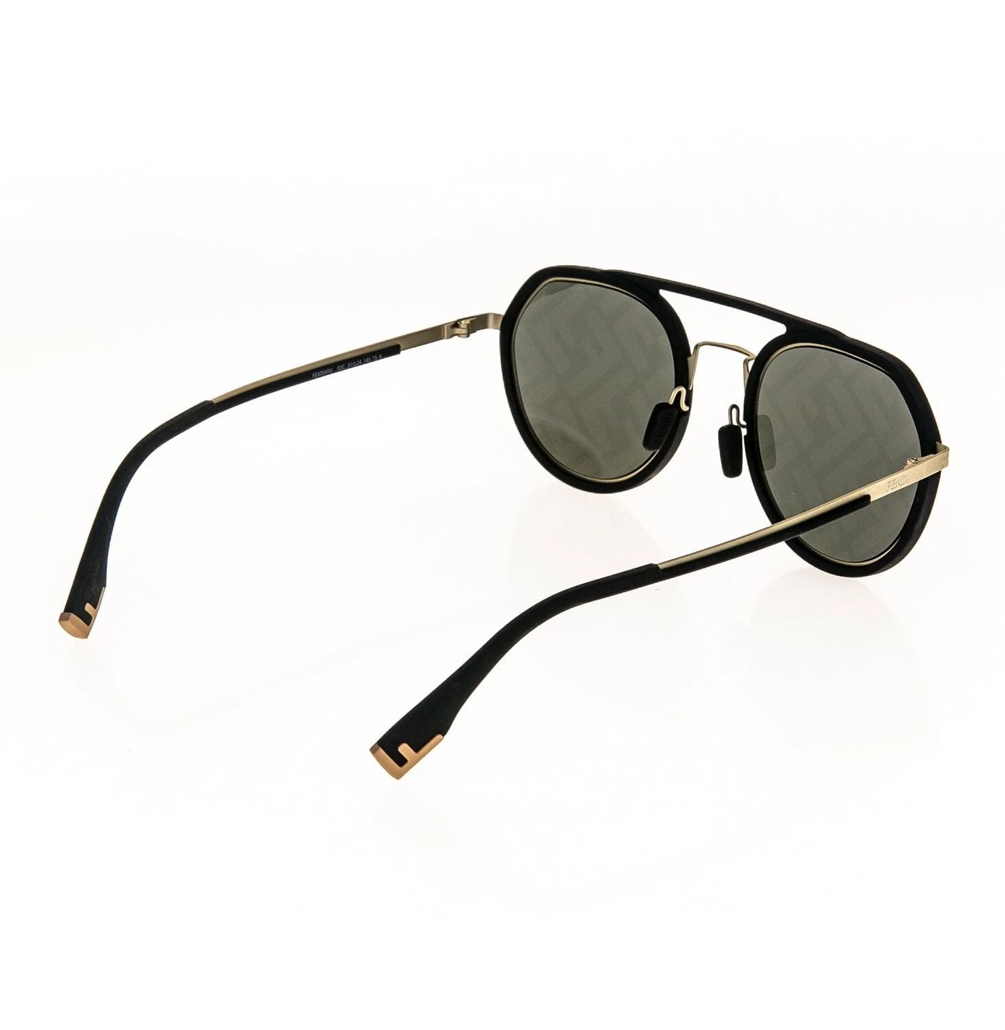 Fendi FENDI LIGHT 40040 Black FF Mirror Round Sunglasses FE40040U Size ONE SIZE - 2 Thumbnail
