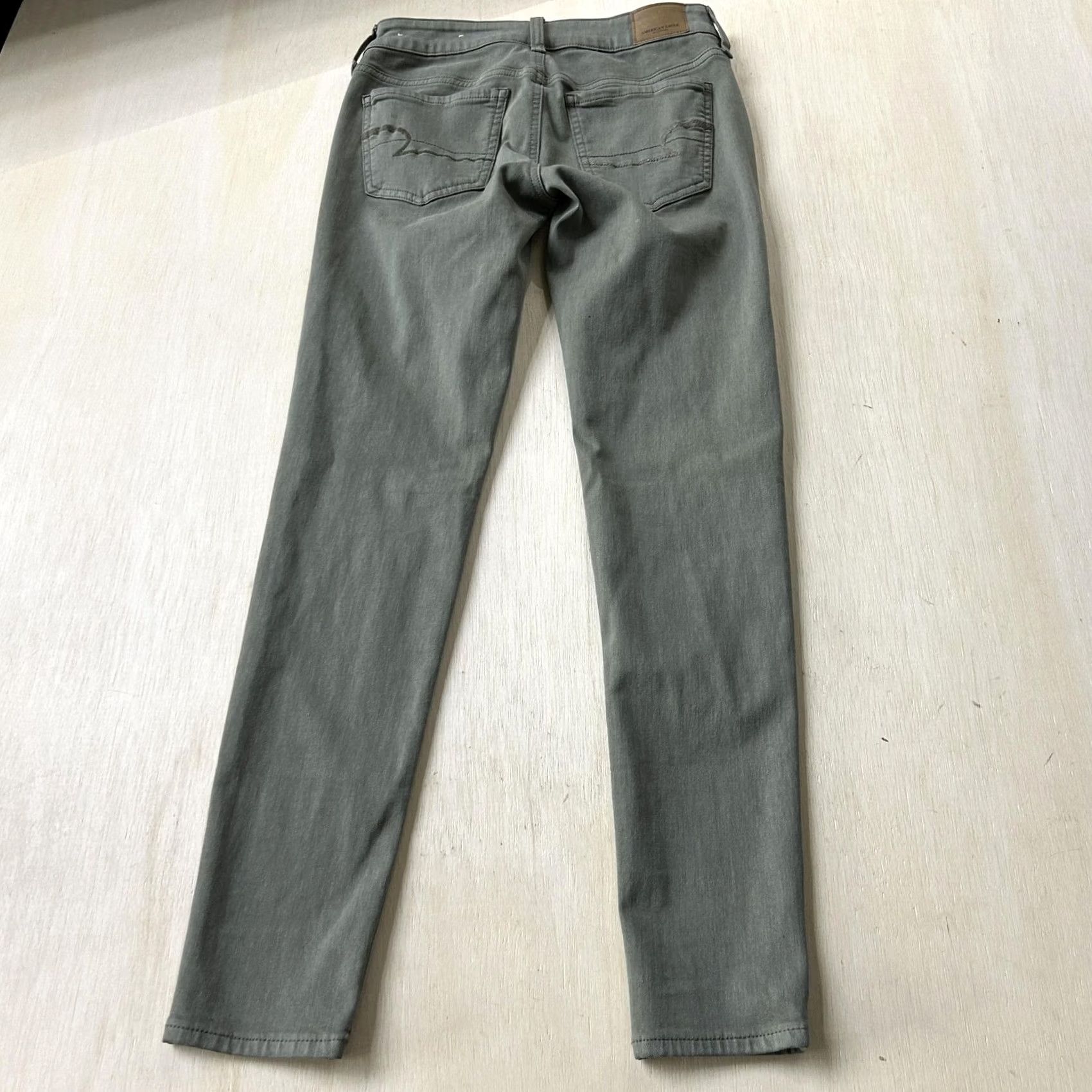 American Eagle Outfitters American Eagle Outfitters Super Stretch X Skinny Jeans Womens 2/26 Green Denim Size 26" / US 2 / IT 38 - 4 Thumbnail