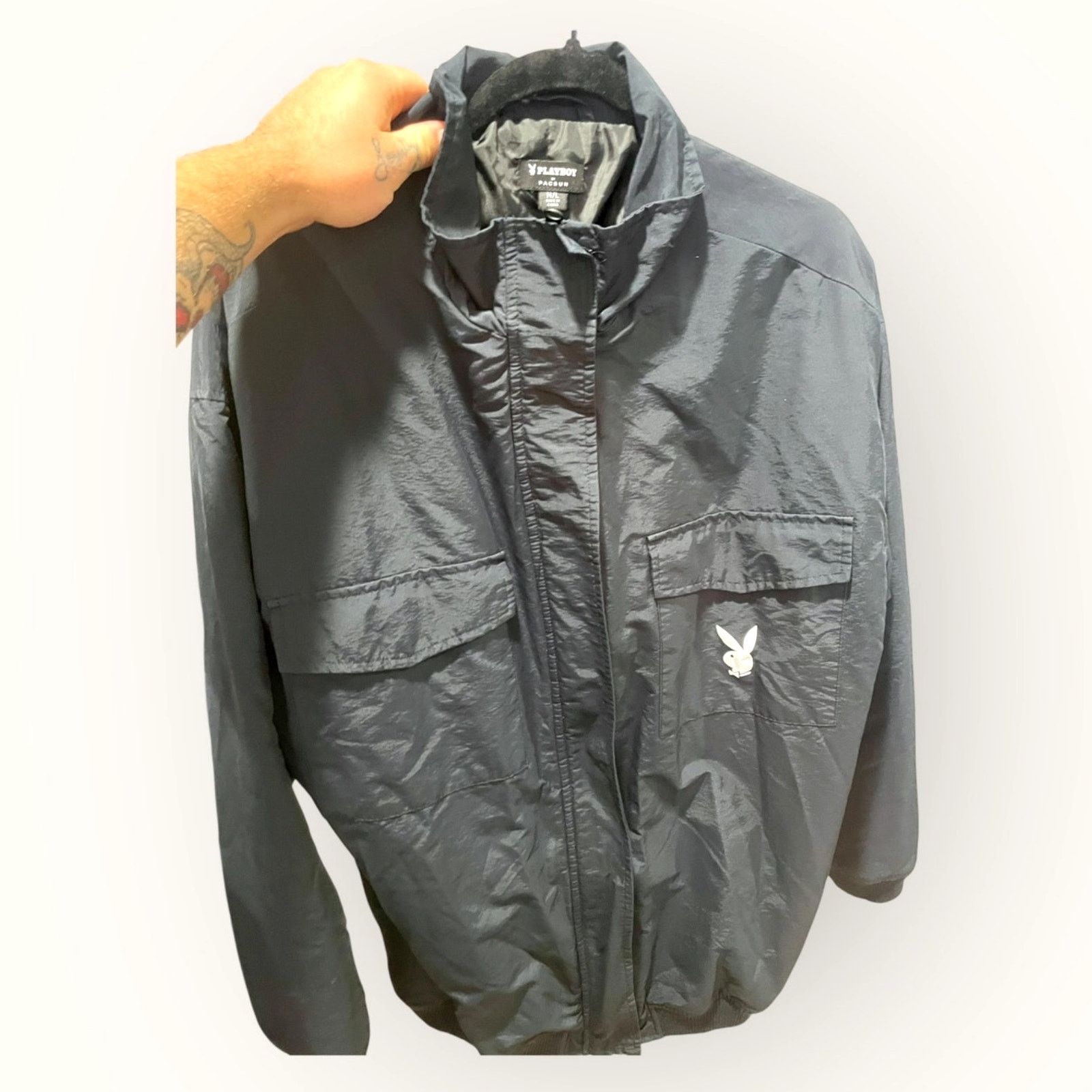 Playboy Playboy x PacSun Bomber Jacket Black/Charcoal Streetwear M/L Size US L / EU 52-54 / 3 - 5 Thumbnail