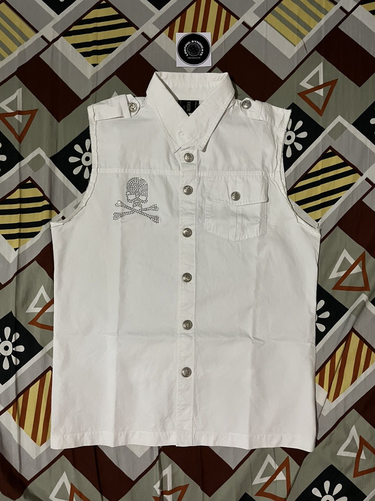 Designer × Japanese Brand × Vintage Rare Item!!! Vintage Yasiri Skull & Cross Vests Size US L / EU 52-54 / 3 - 1 Thumbnail