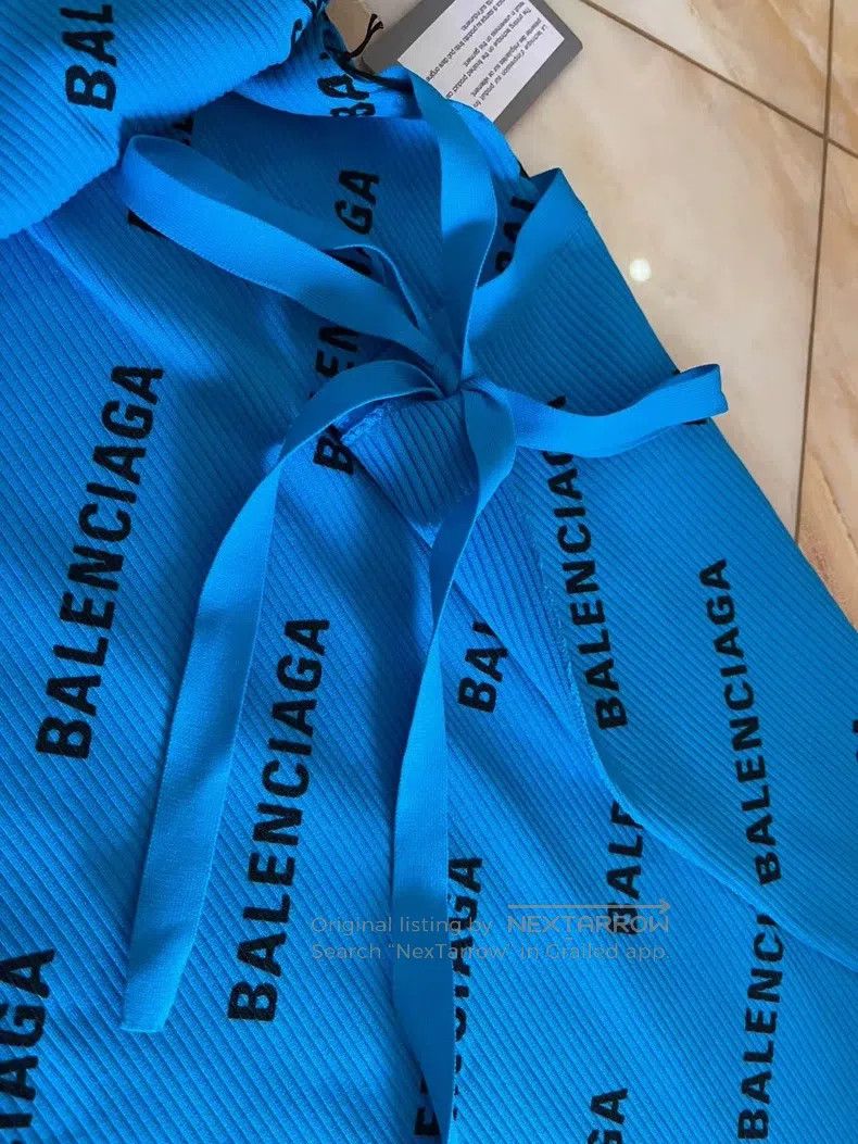Balenciaga Balenciaga Blue Letter Logo Dress Size XS / US 0-2 / IT 36-38 - 9 Thumbnail