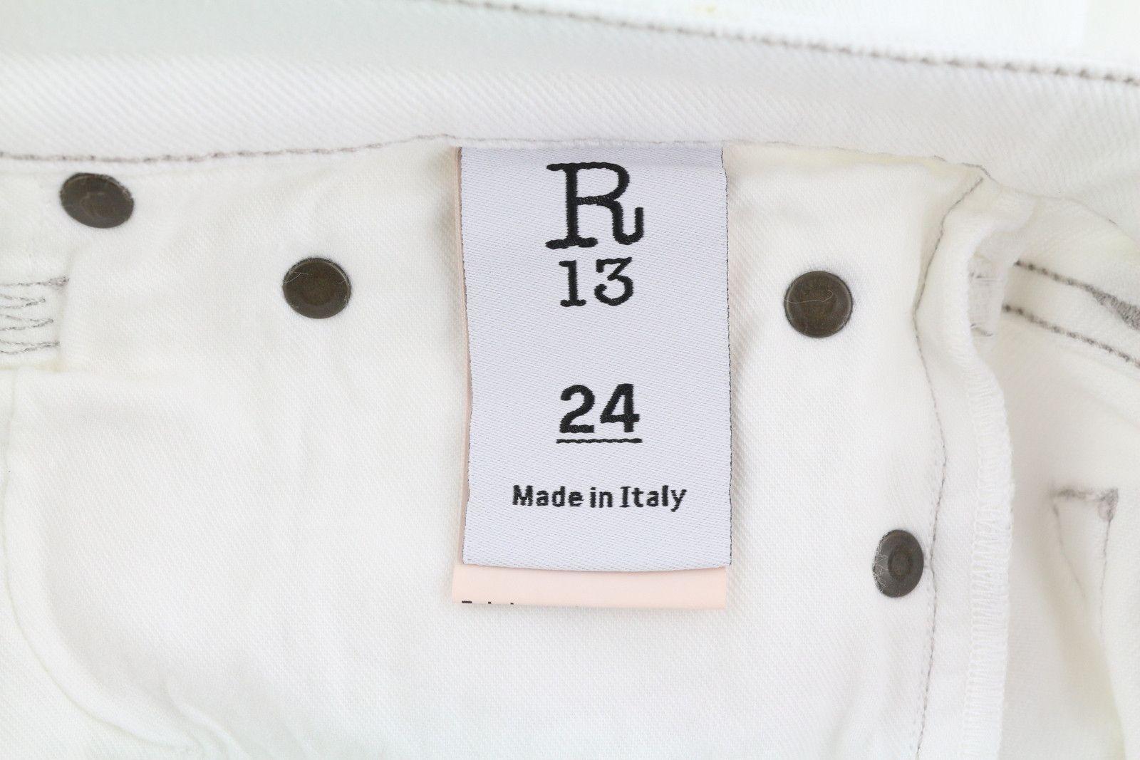 R13 KICK 24 Bootcut Zip Fly Ankle Bale White 84468 Size 24" / US 00 / IT 34 - 9 Thumbnail