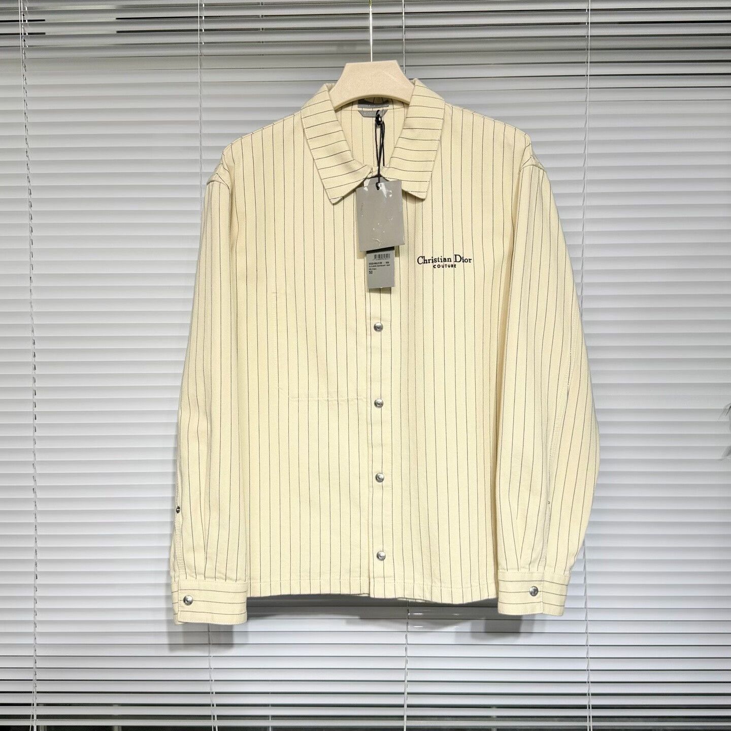 Dior dior striped denim jacket with logo embroidery Size US L / EU 52-54 / 3 - 1 Thumbnail