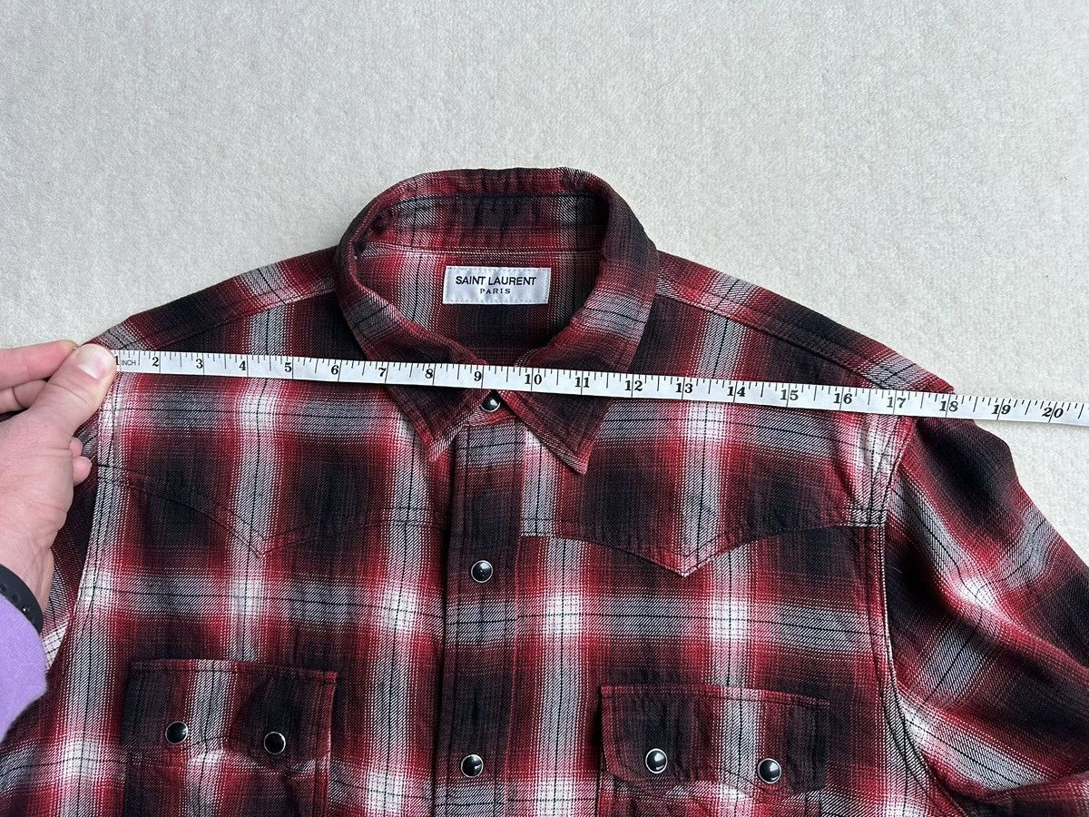 Saint Laurent Paris FW16 Saint Laurent Palladium red black flannel Hedi L Size US L / EU 52-54 / 3 - 9 Thumbnail