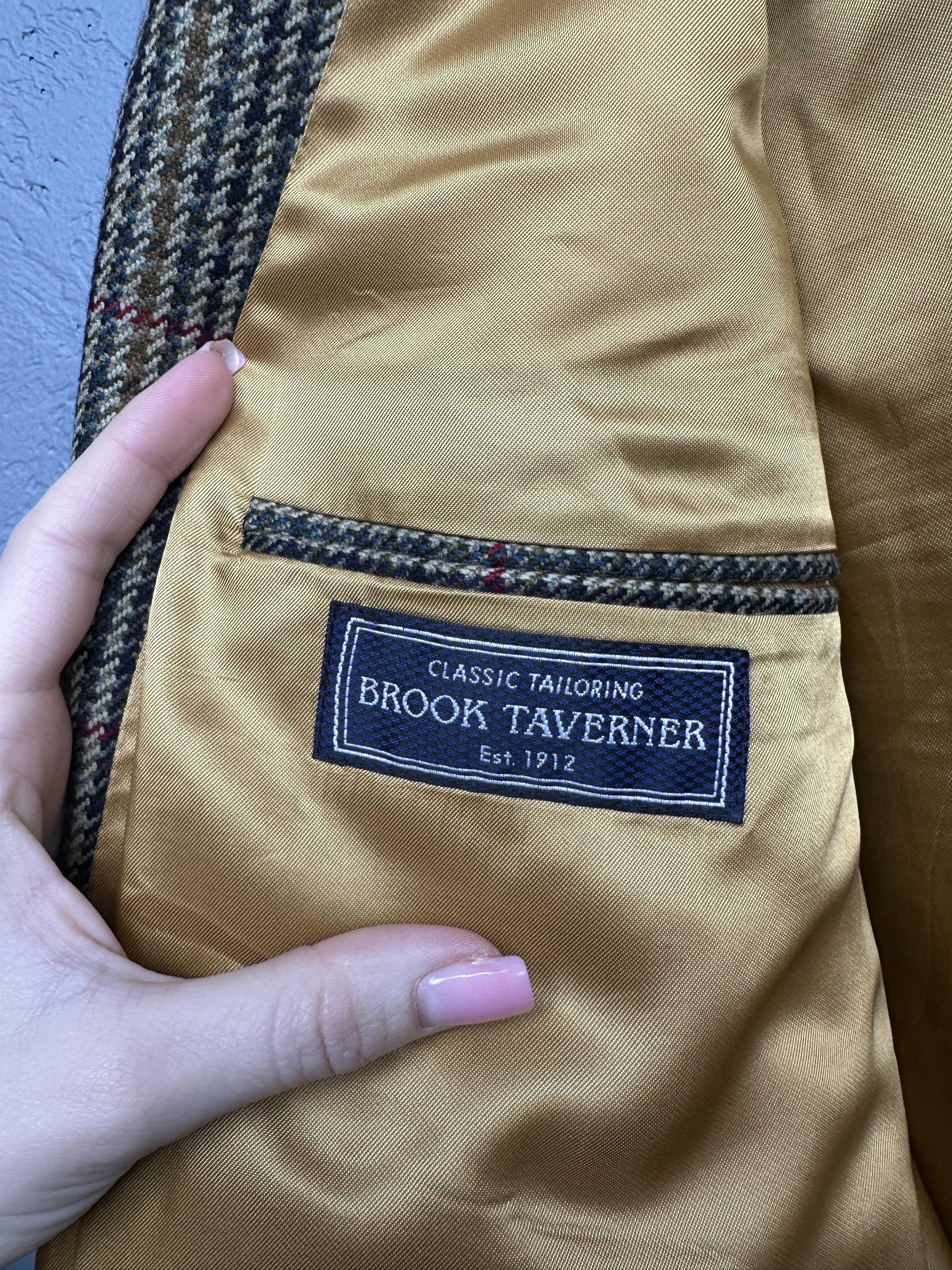 Other Brook Taverner 90s Vintage Mens 3 Buttons Wool Blazer Jacket Size US XL / EU 56 / 4 - 4 Thumbnail