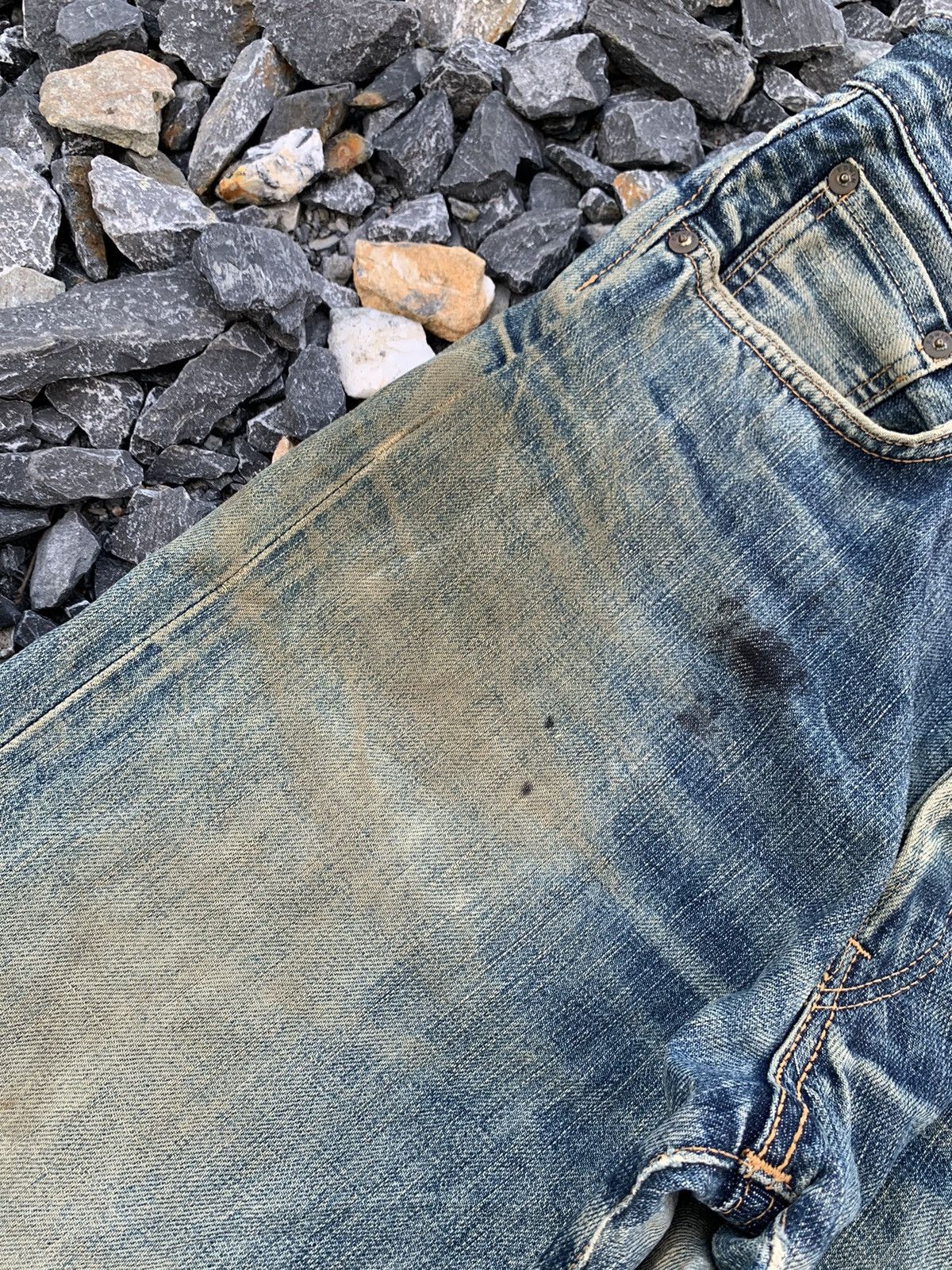 Edwin VINTAGE EDWIN 505SXXX MUDWASH RUSTY &FADED DISTRESSED DENIM Size US 29 - 17 Thumbnail