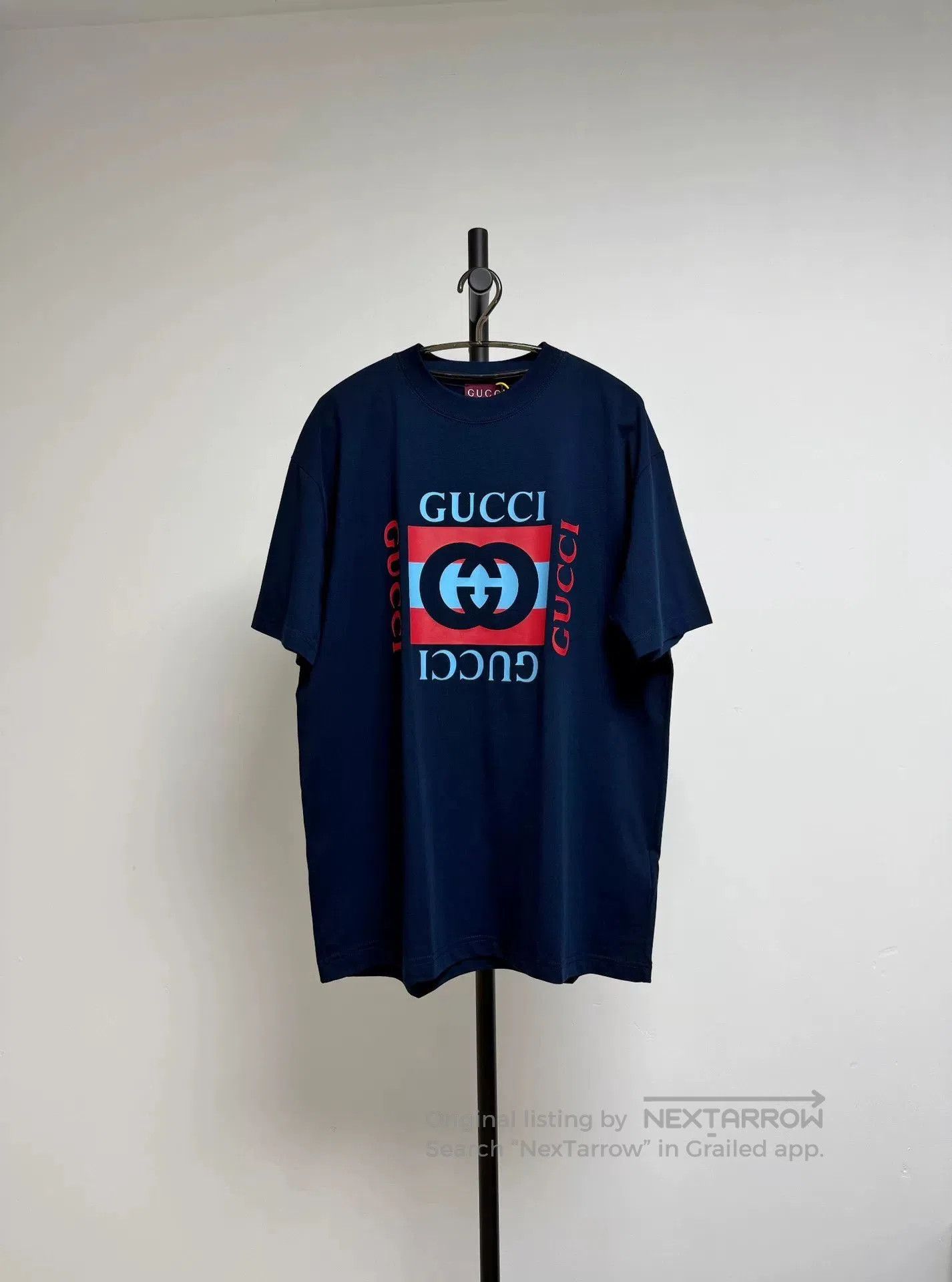 Gucci Gucci Navy Short-Sleeve T-Shirt. Size US L / EU 52-54 / 3 - 1 Thumbnail