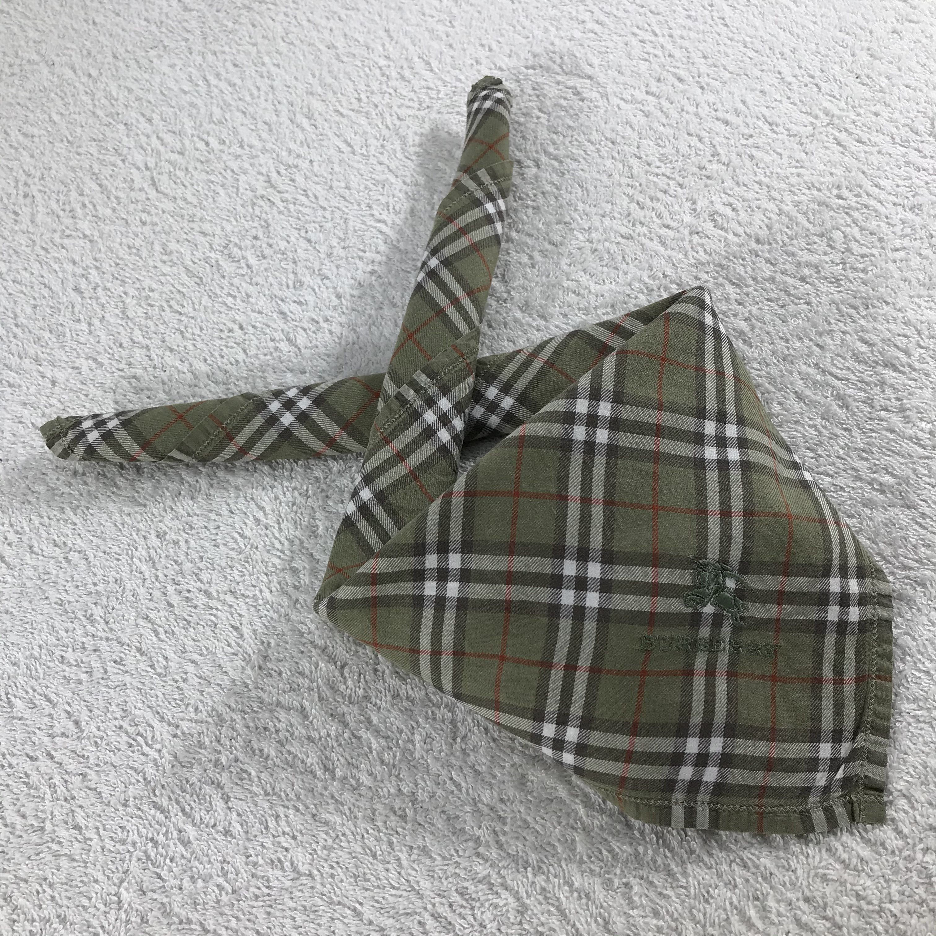 Burberry × Vintage Burberry Bandana / Handkerchief / Neckerchief - S210 Size ONE SIZE - 4 Thumbnail
