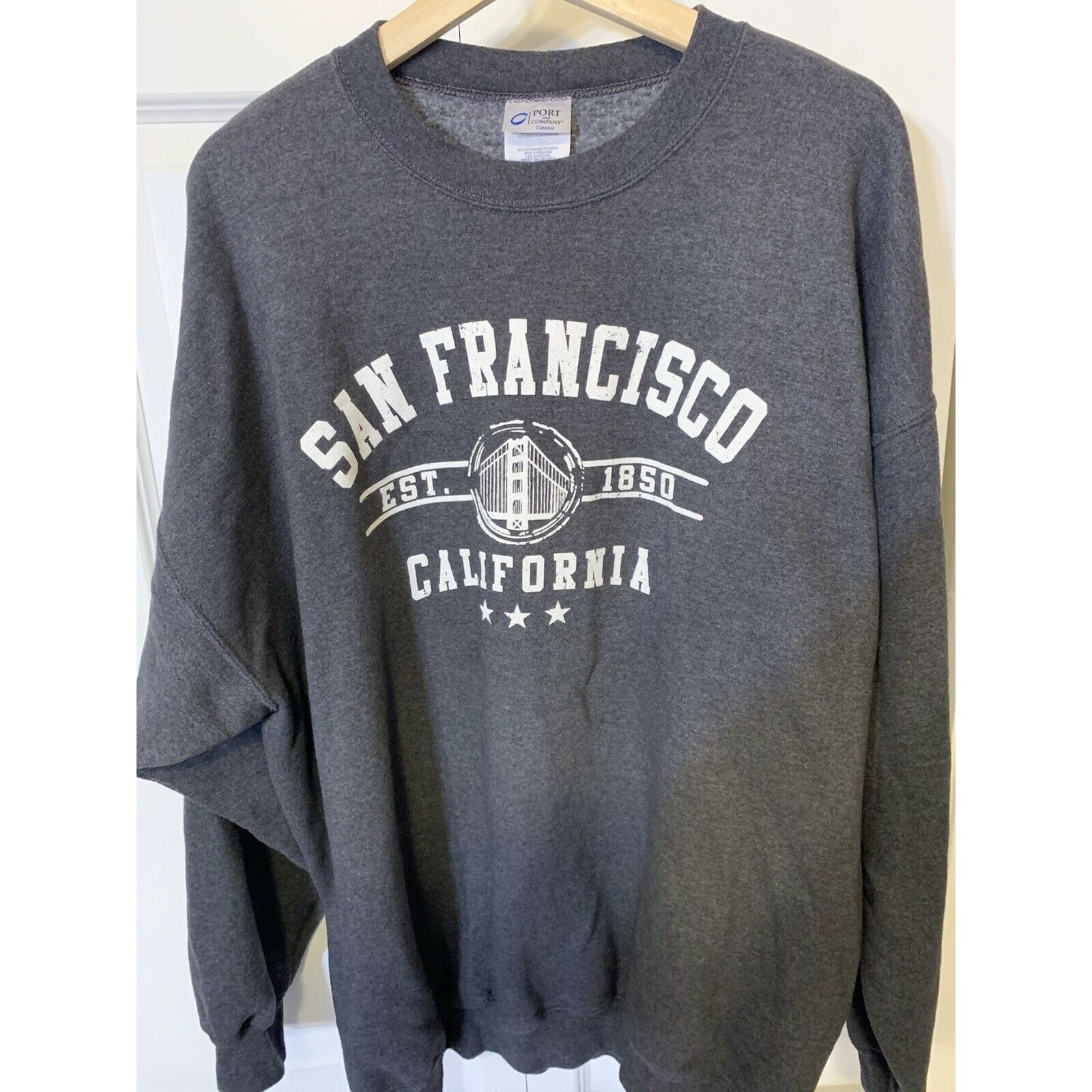 Other Port & Company San Francisco California Men's Sz 2XL Gray Sw Size US XXL / EU 58 / 5 - 5 Thumbnail