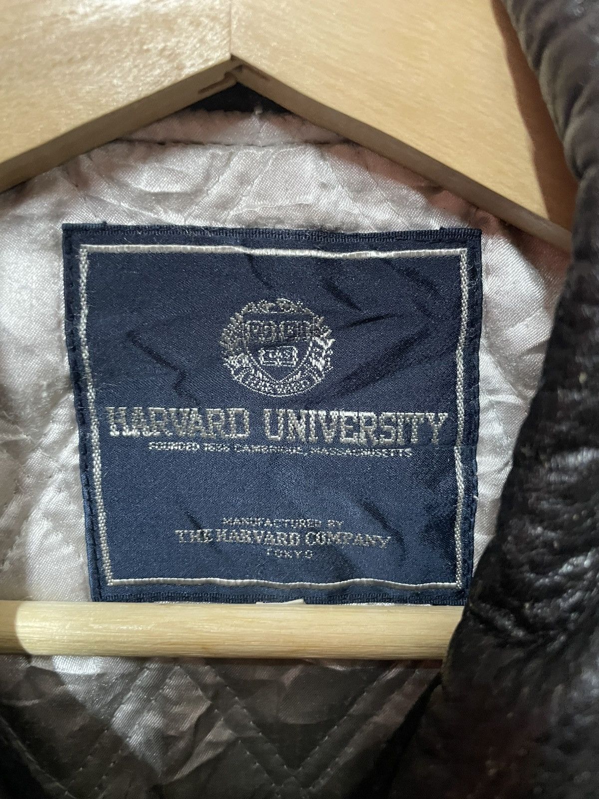 Other Vintage Varsity Letterman Harvard University Leather Jacket Size US M / EU 48-50 / 2 - 9 Thumbnail