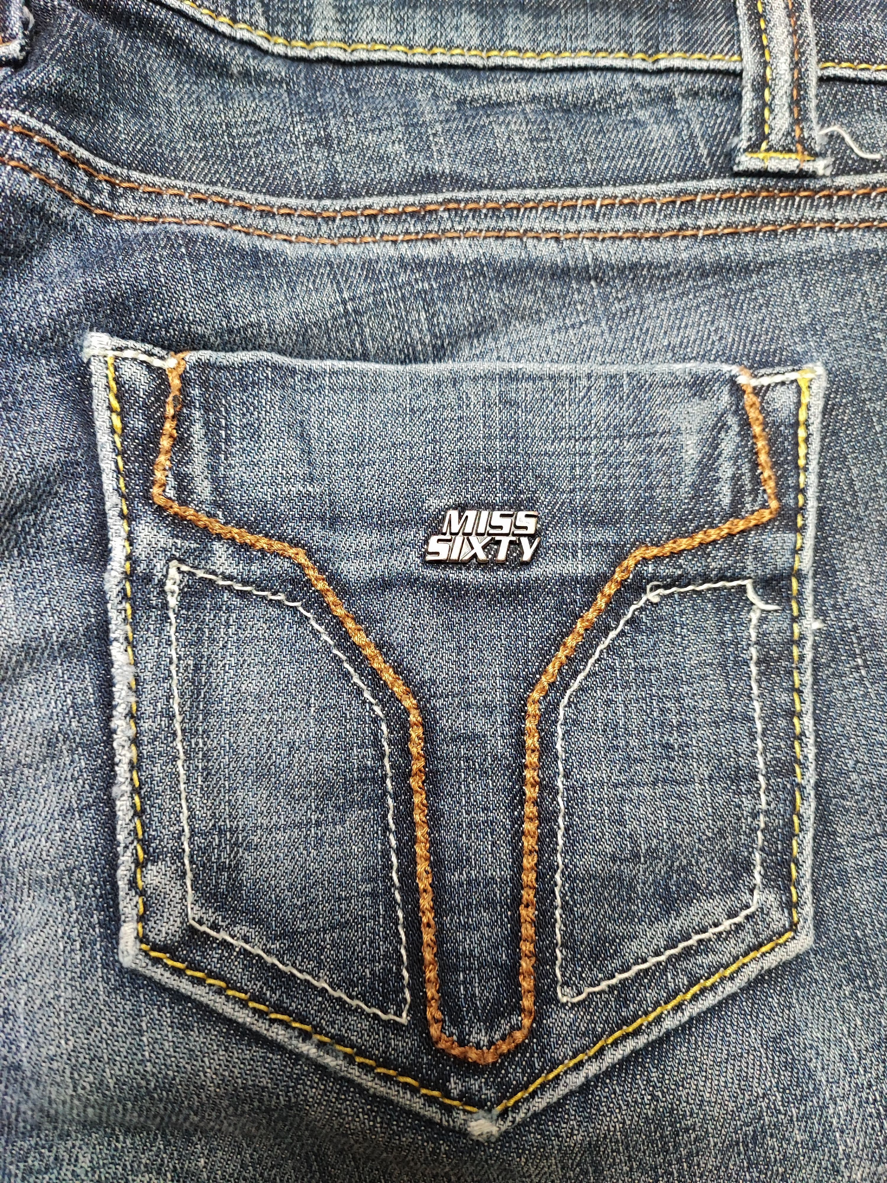 Miss Sixty Vintage 00's Y2K Miss Sixty Jeans Big Ty Distressed Low Rise Size 30" / US 8 / IT 44 - 15 Thumbnail