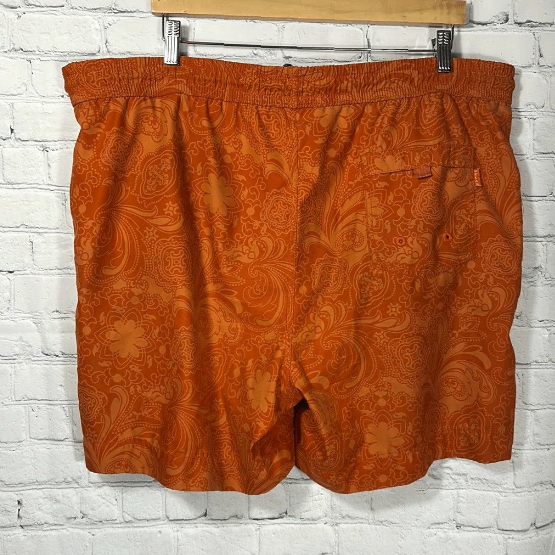 Tommy Bahama Tommy Bahama Swim Trunks Mens L Orange Geometric Print Drawstring Bottom Mens Size ONE SIZE - 4 Thumbnail