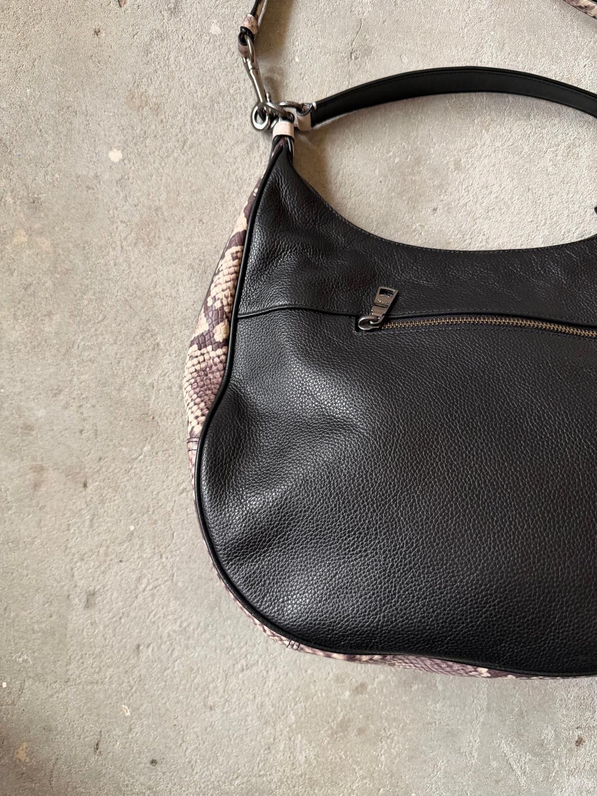 Coach Coach 2Way Harley Hobo Snake Embossed Shoulder Bag Black Size ONE SIZE - 6 Thumbnail