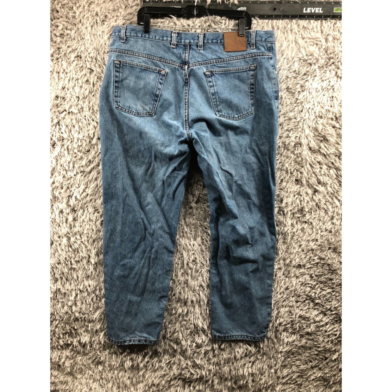 Vintage Member's Mark Jeans Solid Blue 42x30 Mens Mid Rise Regular Fit 5-Pocket Denim Cotton Blend Belt Loops Vintage? No. Size US 42 / EU 58 - 6 Thumbnail