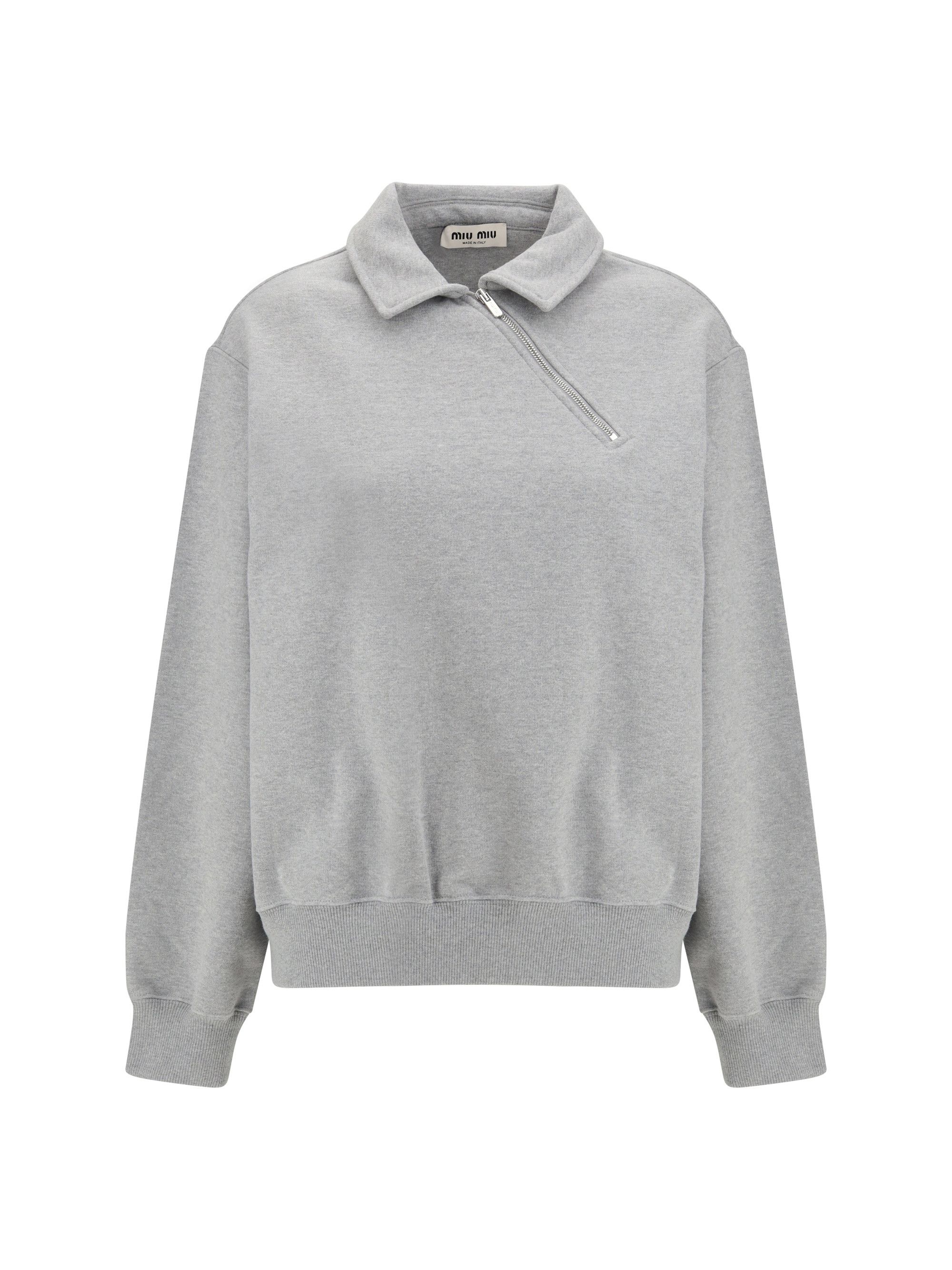 Miu Miu Sweatshirt with oblique zip closure Size XS / US 0-2 / IT 36-38 - 1 Thumbnail
