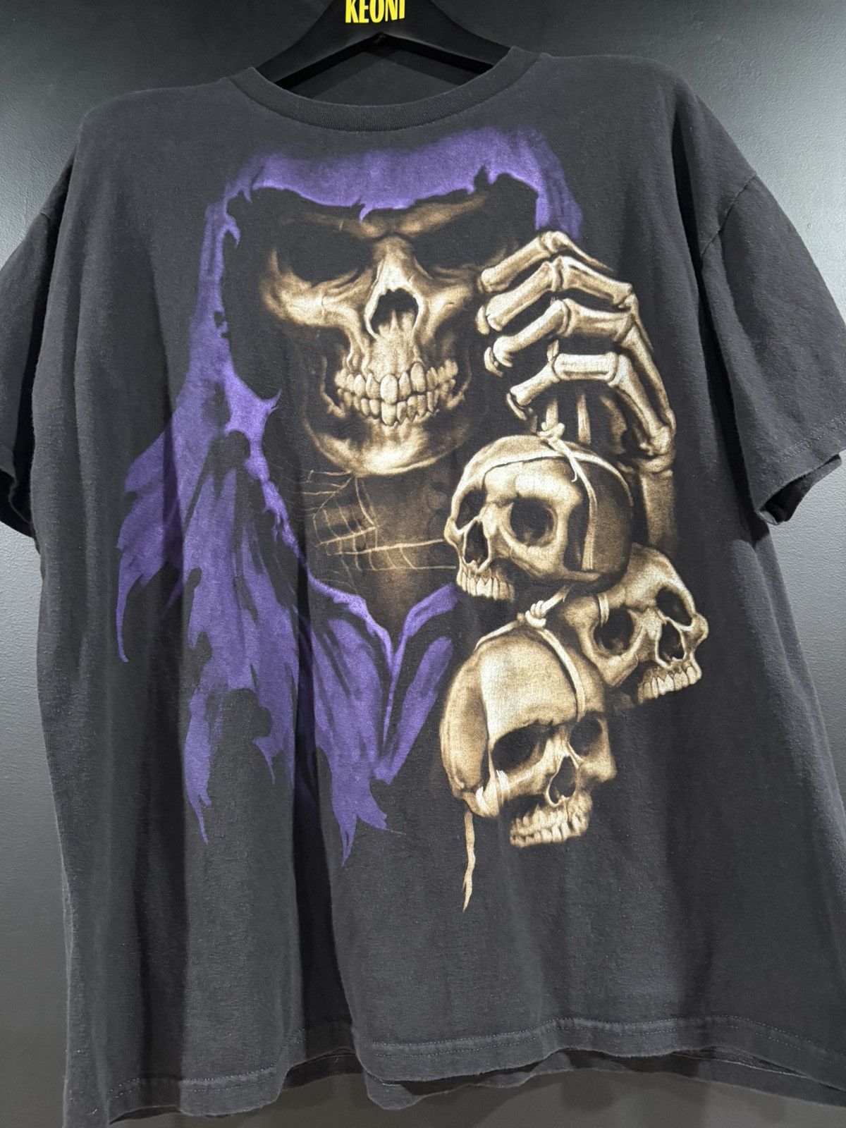 Vintage 1990s Vintage Grim Reaper Skeleton Grunge Fashion Tee XL Size US XL / EU 56 / 4 - 4 Thumbnail