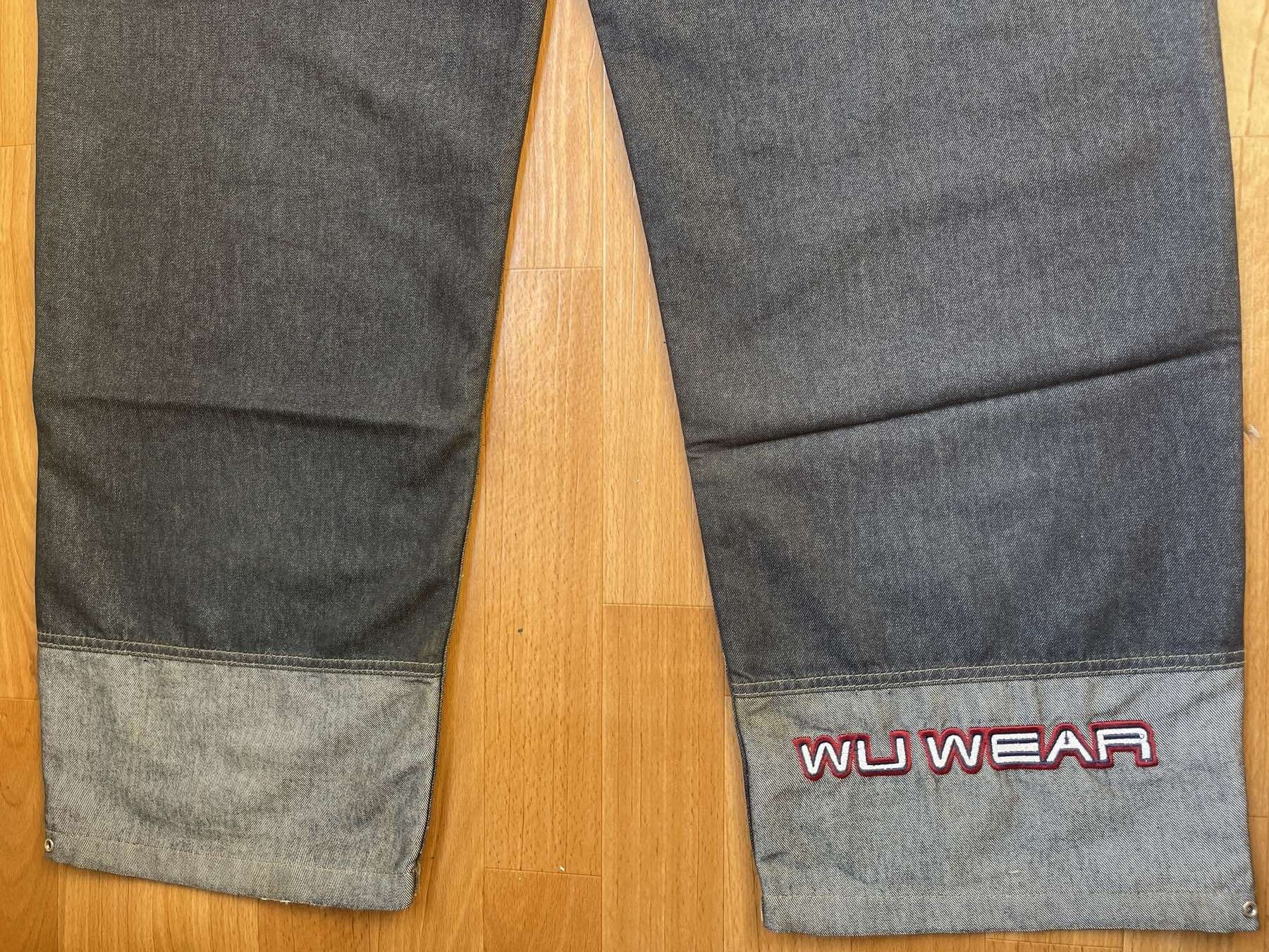 Wu-Tang Clan Wu Wear jeans, shiny gray silver Wu-Tang Clan, 90s baggy 34 Size US 34 / EU 50 - 4 Thumbnail