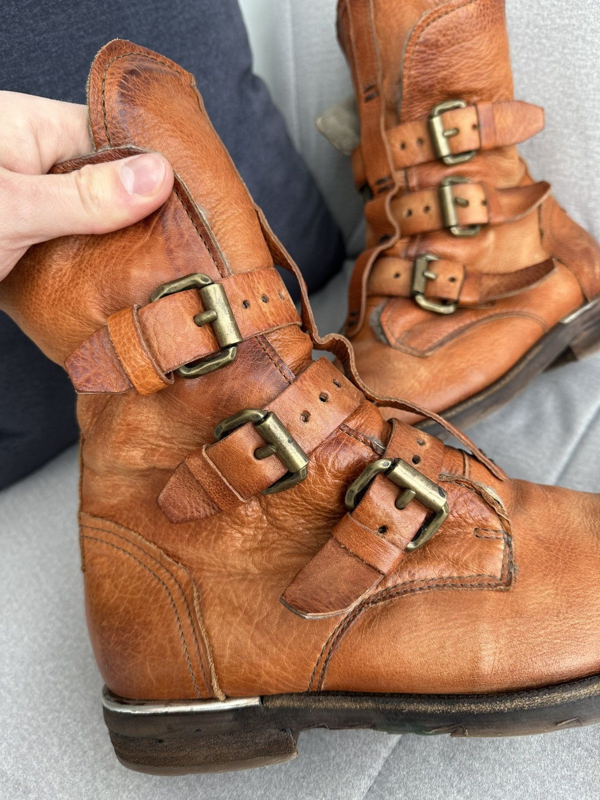 A.S.98 A.S 98 Winter Boots Leather Style Rick Owens Guidi Size US 9 / EU 42 - 4 Thumbnail