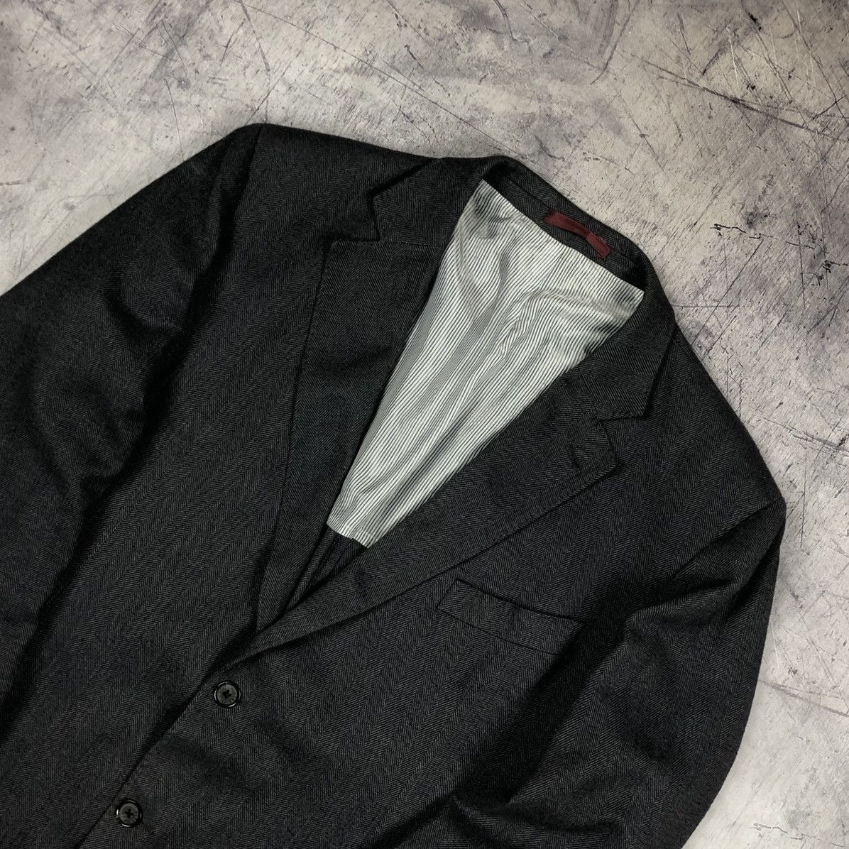 Designer Vintage Hackett London Cotton Cupro Blazer Sport Coat Jacket Size 46R - 6 Thumbnail